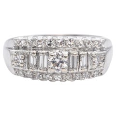 Vintage Granat Brothers Platinum Diamond Stacking Band