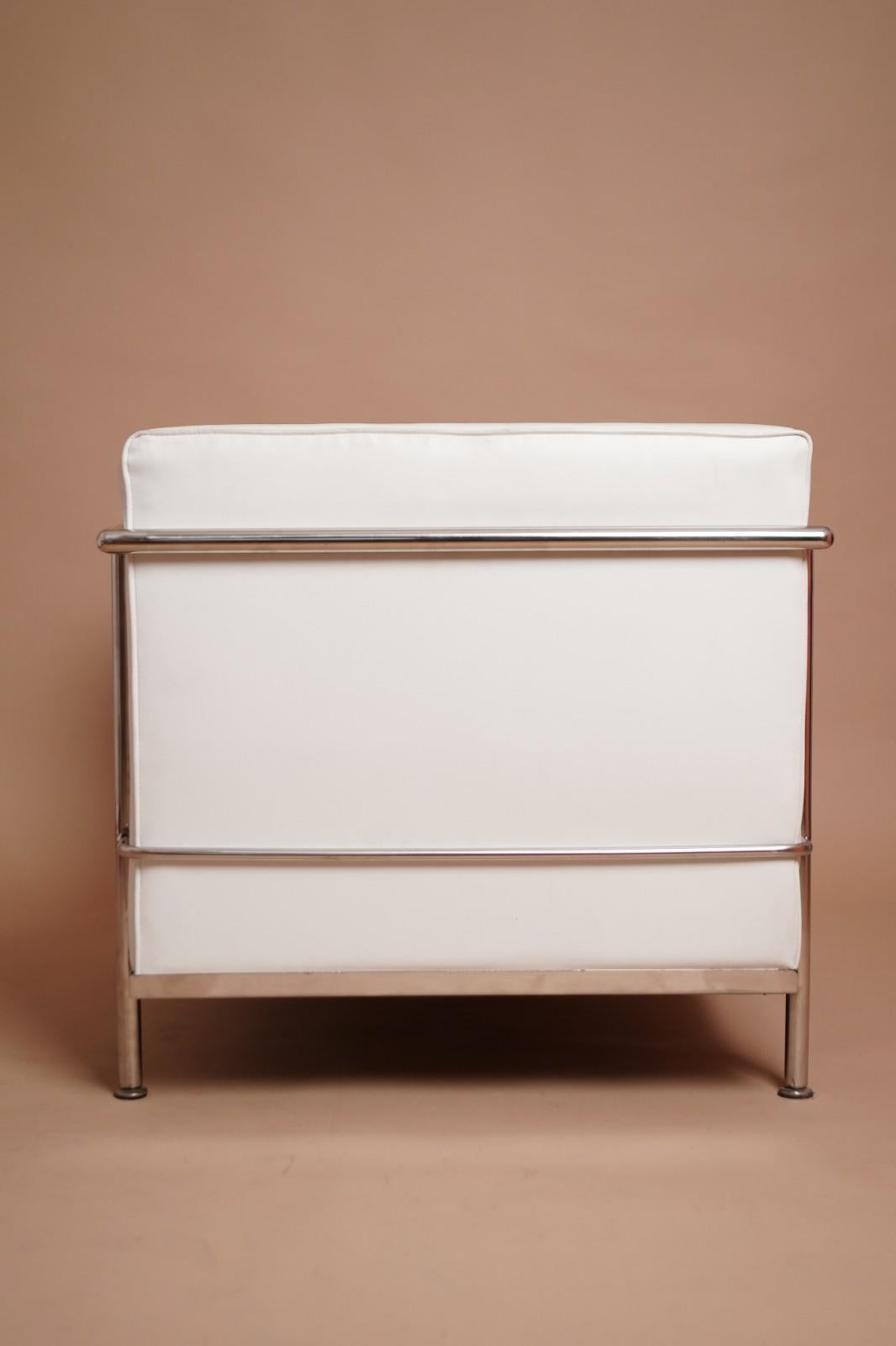 Italian Vintage Grand Confort Le Corbusier LC2 Longue Chair 1970s For Sale
