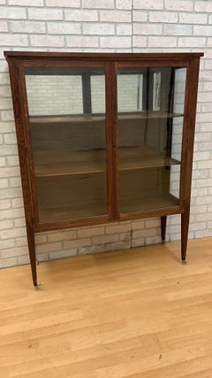 Vintage Grand Rapids Bookcase and Chair Co. Glass Front Display Cabinet on Legs