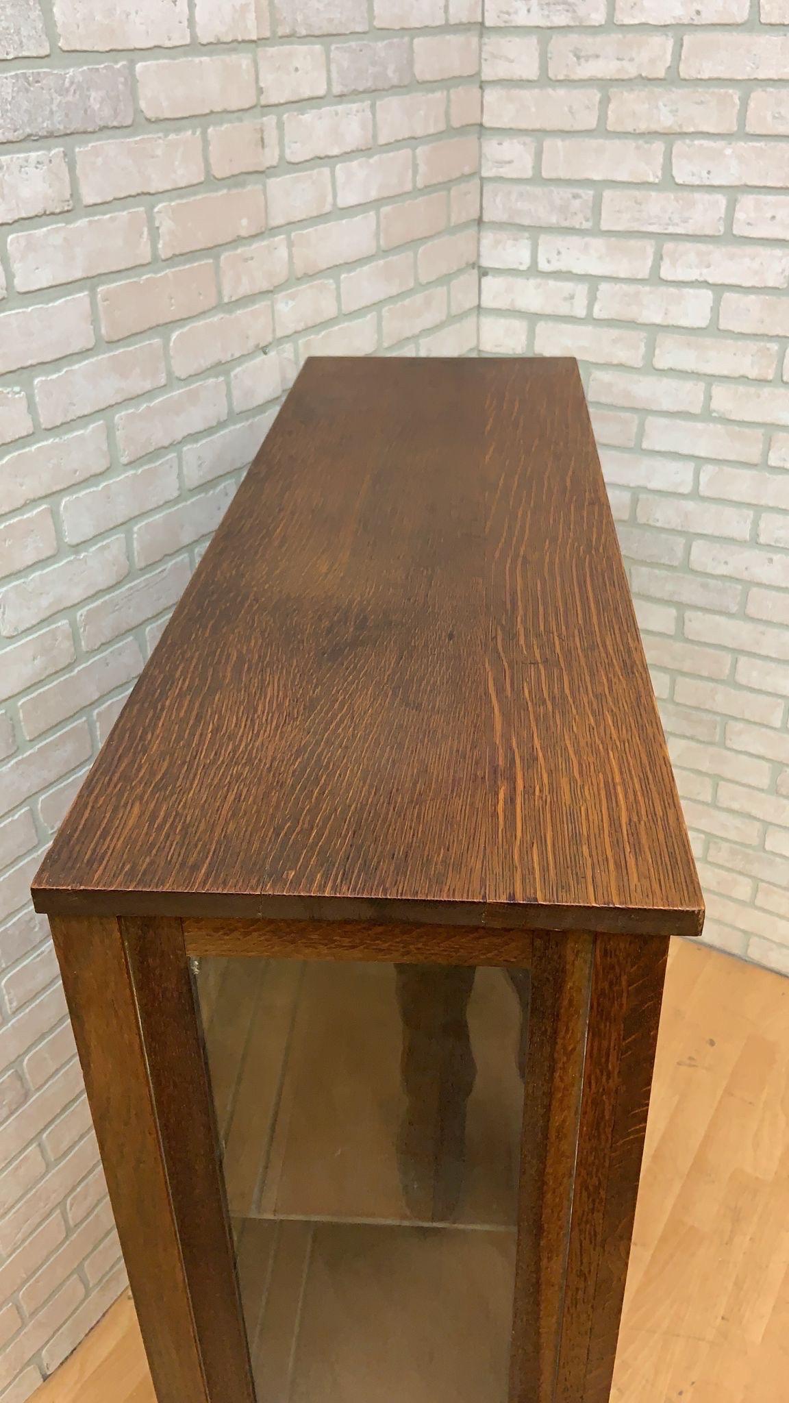 American Classical Vintage Grand Rapids Bookcase and Chair Co. Glass Front Display Cabinet on Legs