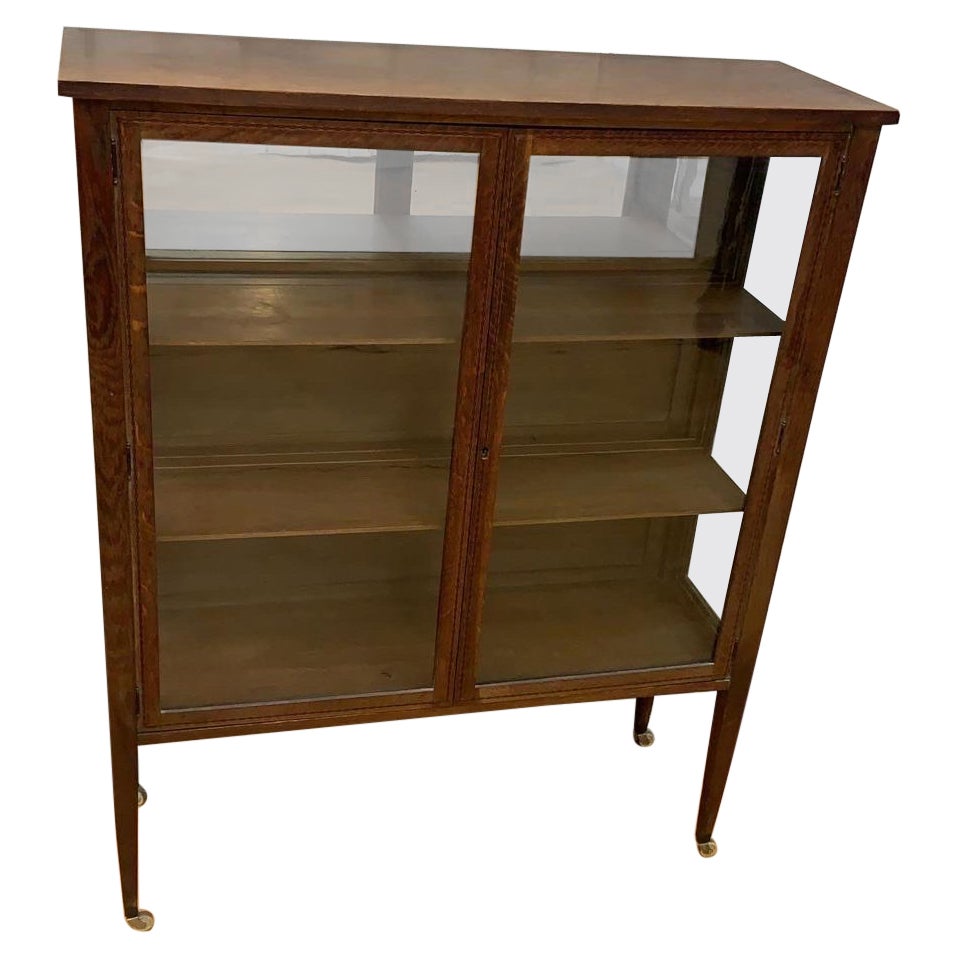 Vintage Grand Rapids Bookcase and Chair Co. Glass Front Display Cabinet on Legs