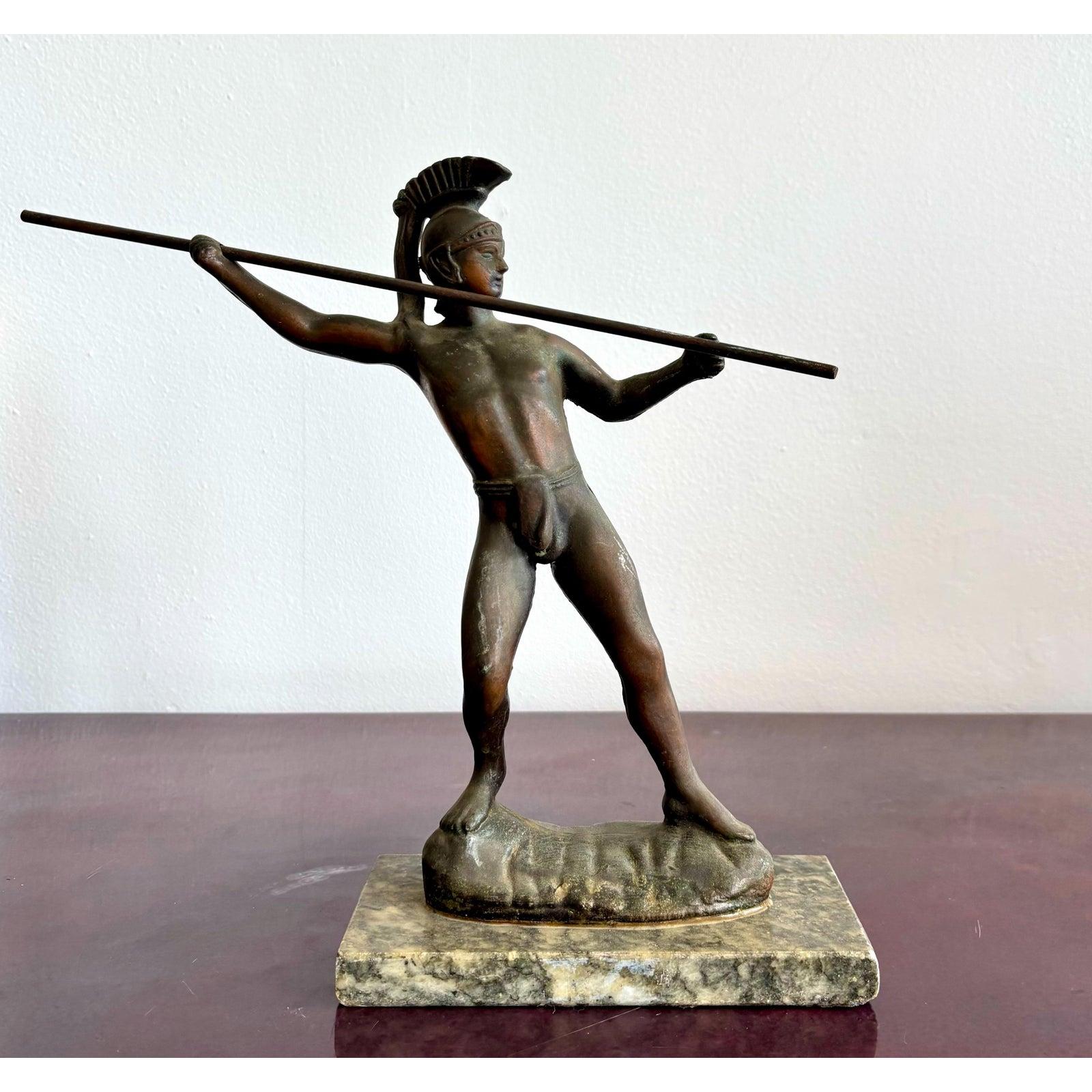 Americano Statua di bronzo del gladiatore del Grand Tour d'epoca in vendita