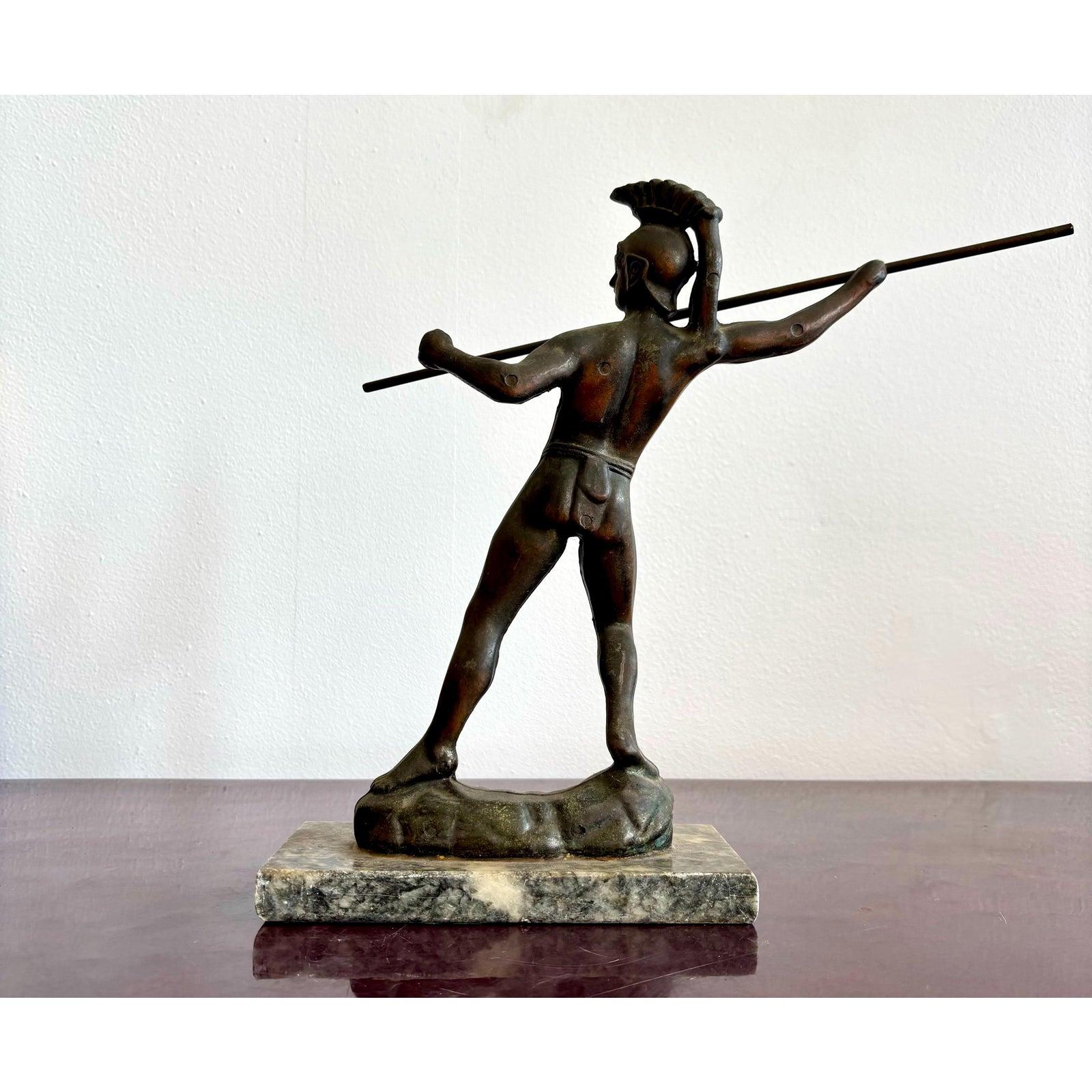 Statua di bronzo del gladiatore del Grand Tour d'epoca In condizioni buone in vendita a West Palm Beach, FL