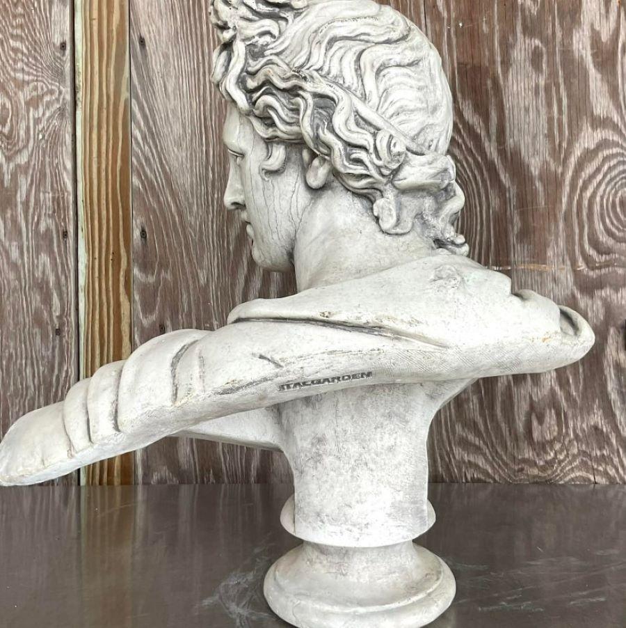 Vintage Grand Tour Marble Composite Bust of Man For Sale 1