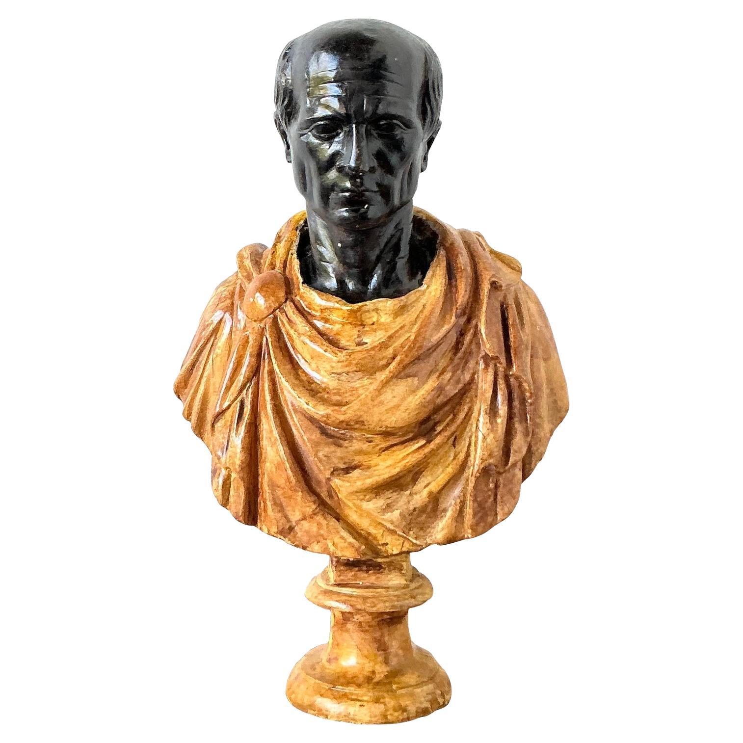 Vintage Grand Tour Plaster Bust of Man