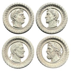 Vintage Grand Tour Plaster Profile Frieze - Set of Four