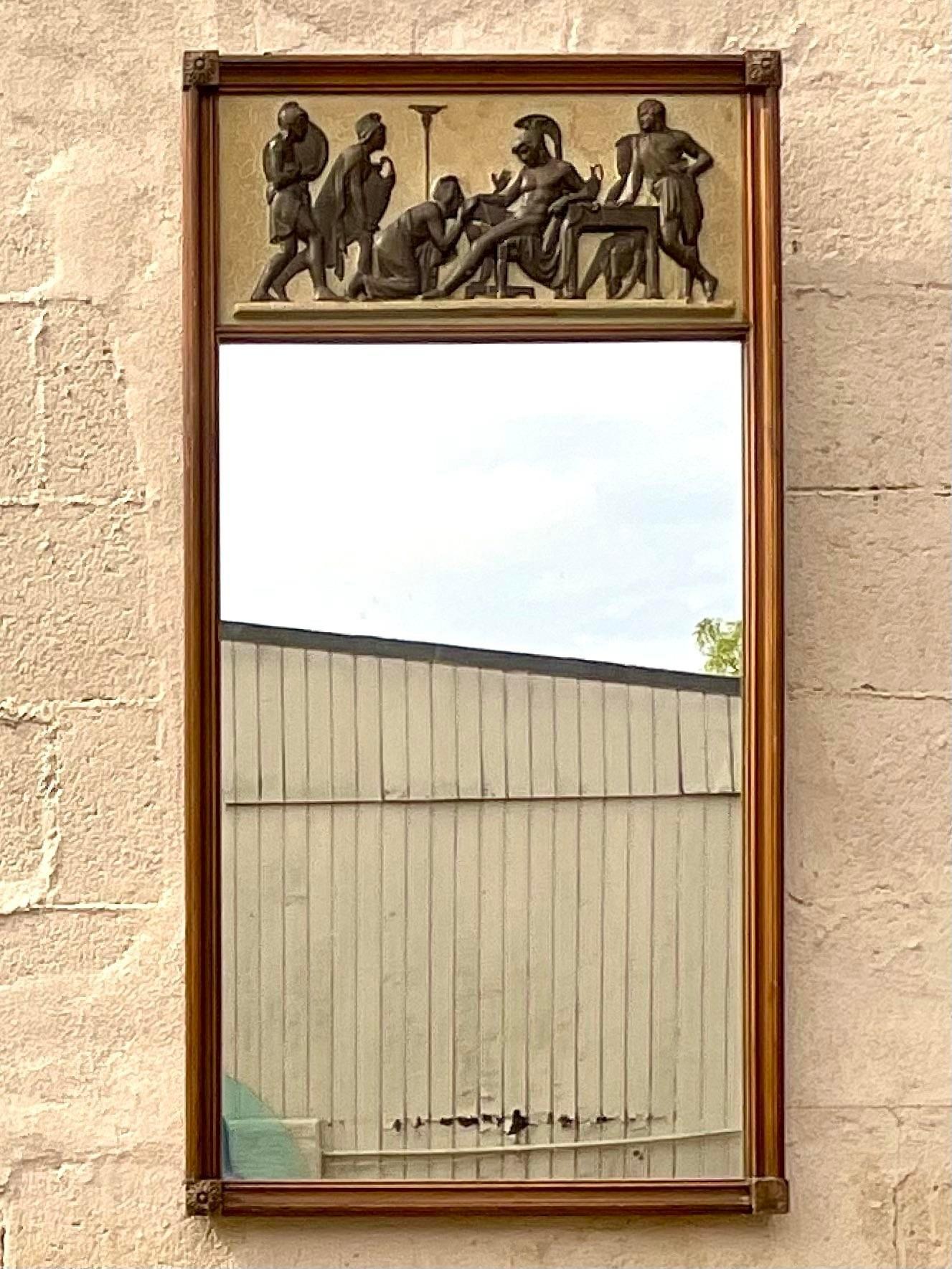 20th Century Vintage Grand Tour Relief Mirror For Sale