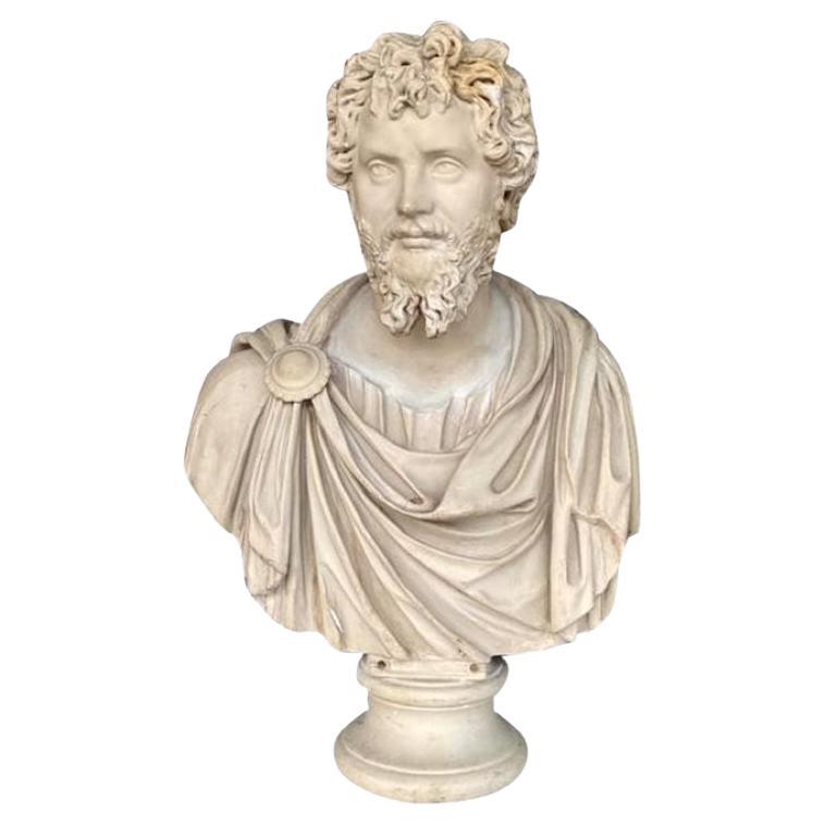 Busto in resina di Septimus Severus d'epoca Grand Tour in vendita