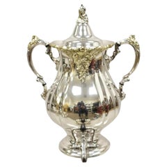 Antique Grande Baroque by Wallace English Victorian Silver Plated Samovar