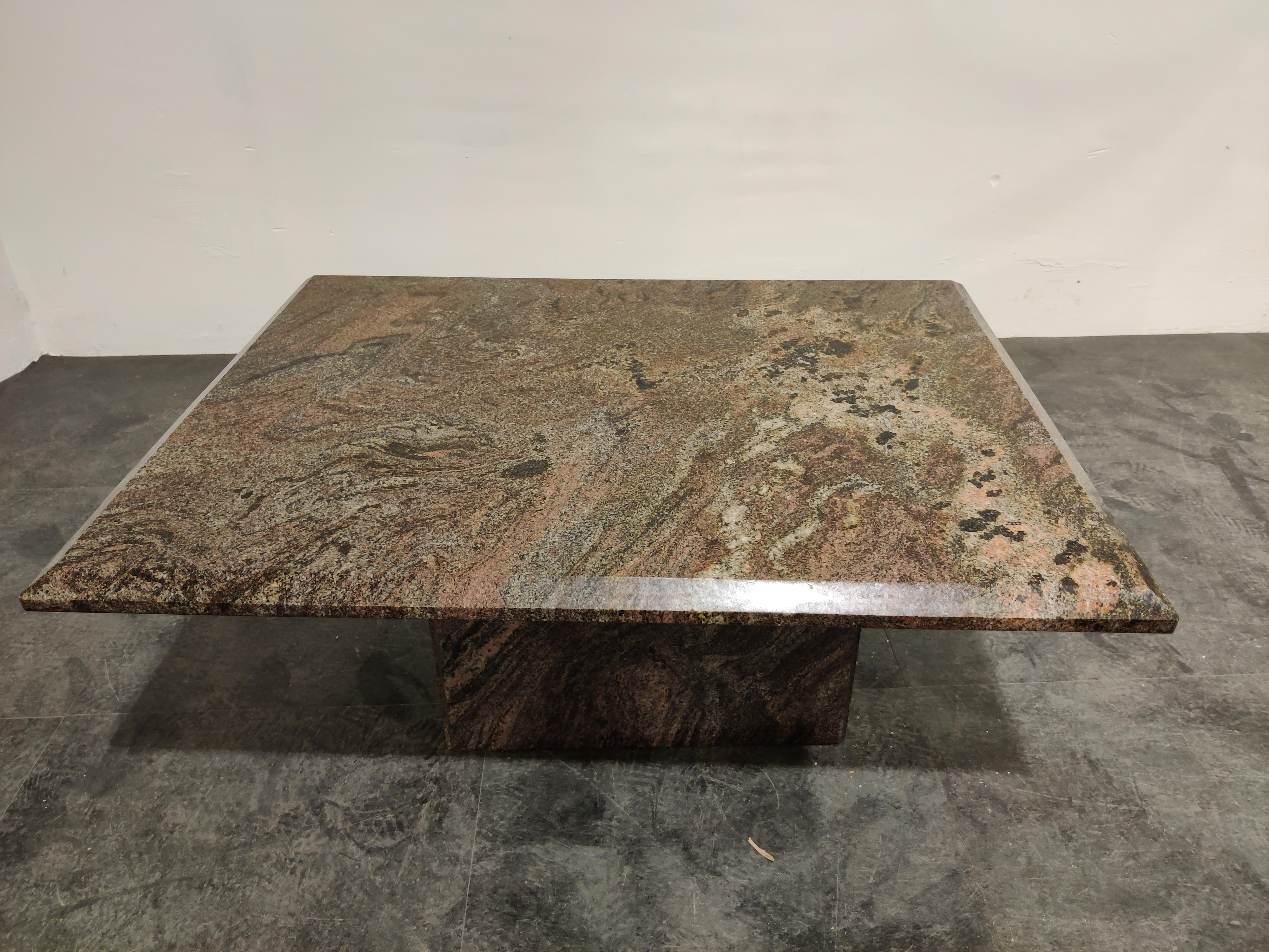 Vintage Granite Coffee Table, 1980s In Good Condition In HEVERLEE, BE