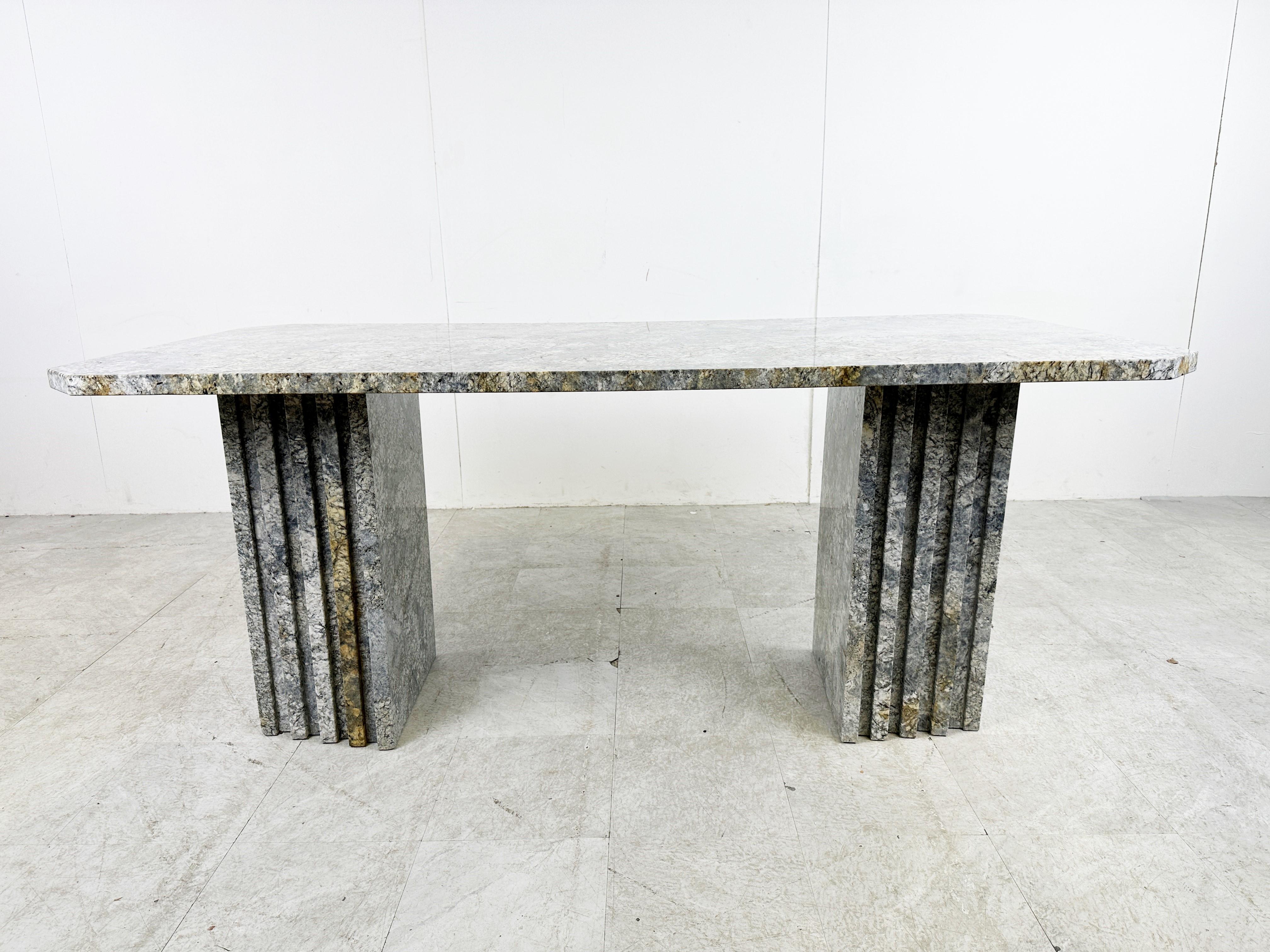 white granite dining table