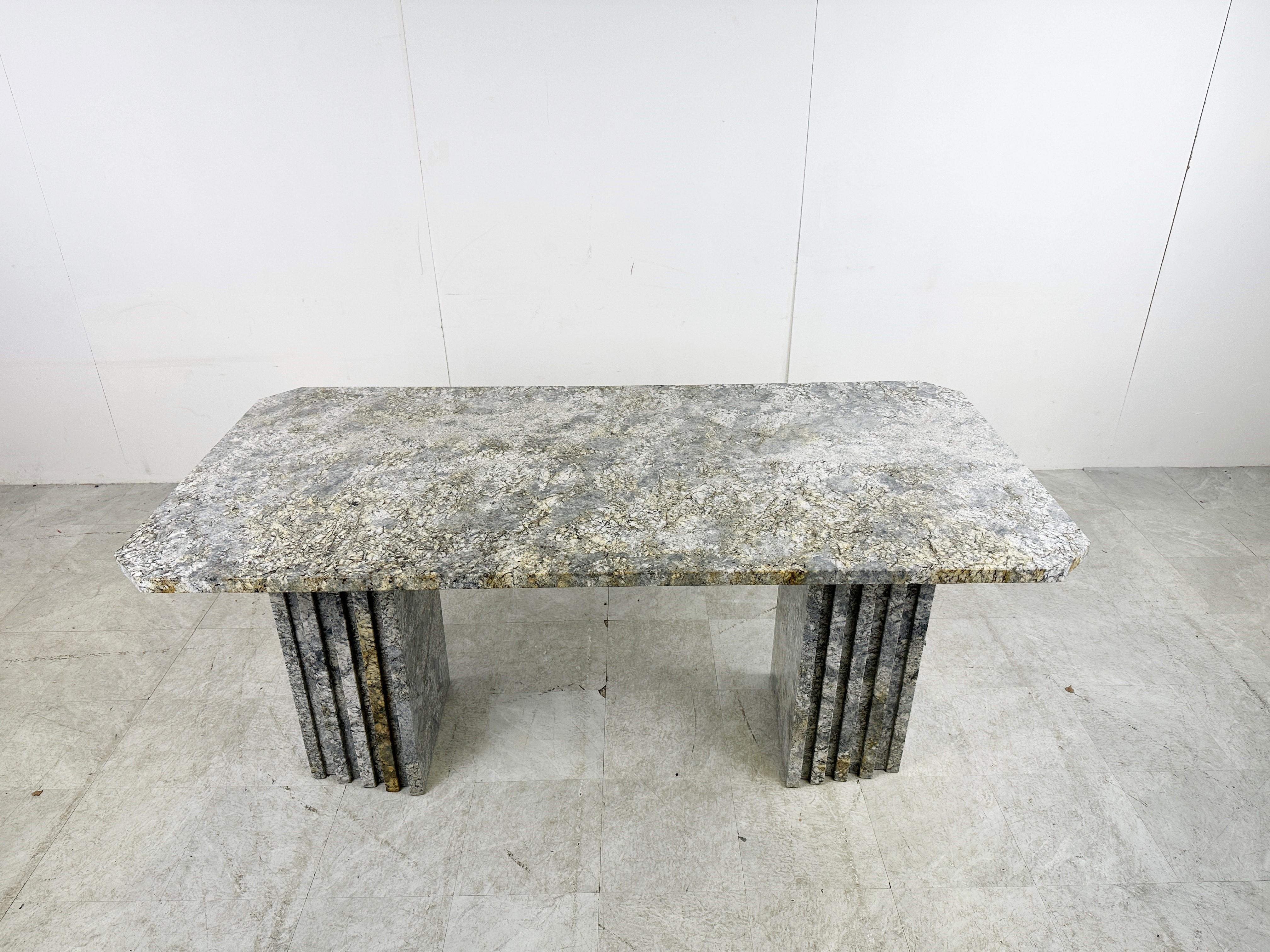 Belgian Vintage granite dining table For Sale