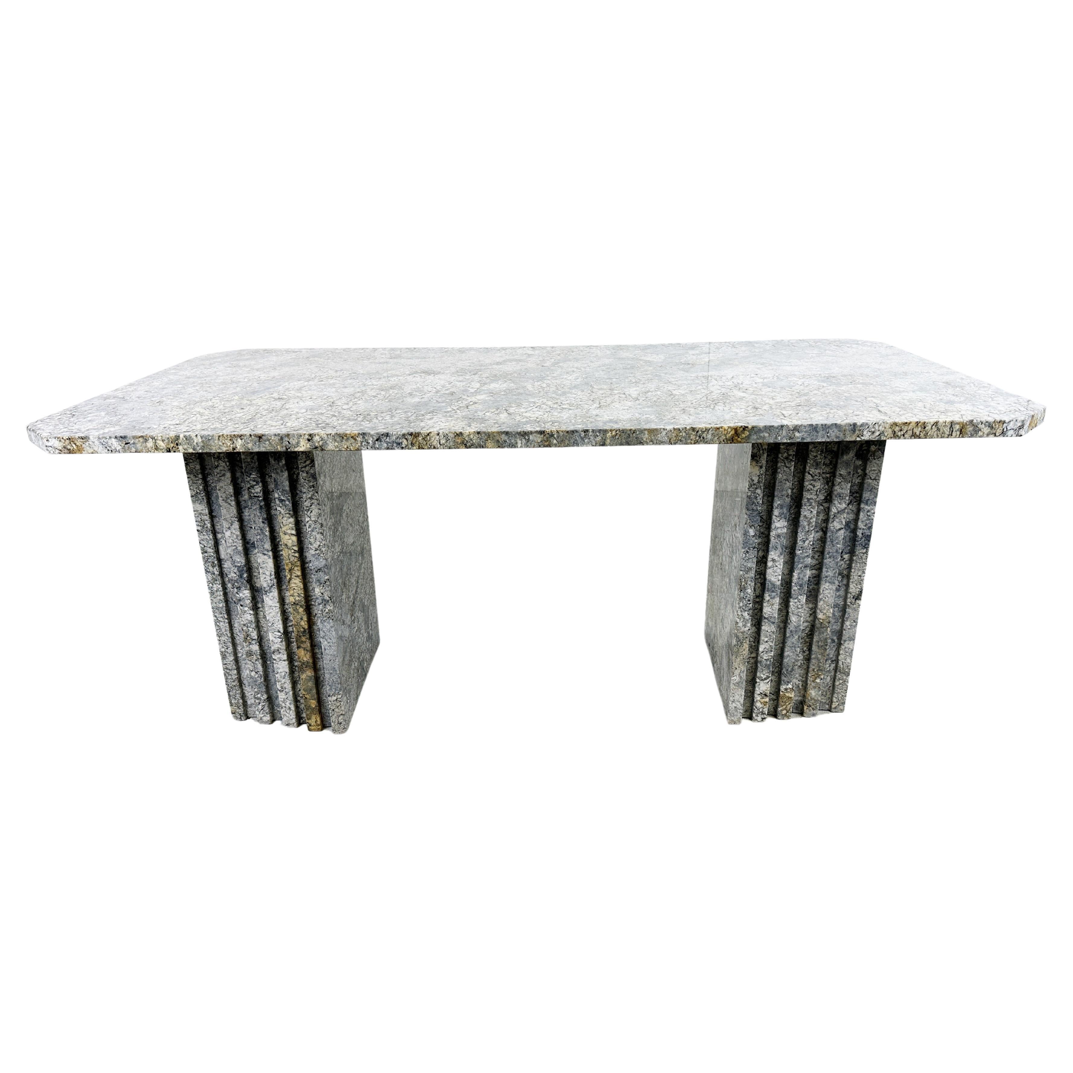Vintage granite dining table For Sale