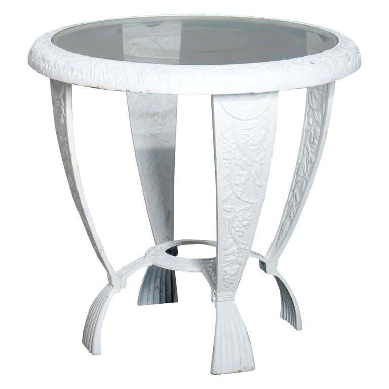 White Glass Top Patio Side Table Patio Ideas