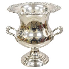 Retro Grapevine Pattern Silver Plated Trophy Cup Champagne Chiller Ice Bucket
