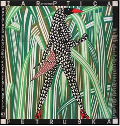 Póster Gráfico Vintage, Boris Bucan Pretuska Pájaro de Fuego, Pájaro de Arte Croata