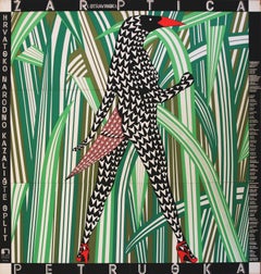 Póster Gráfico Vintage, Boris Bucan Pretuska Pájaro de Fuego, Pájaro de Arte Croata