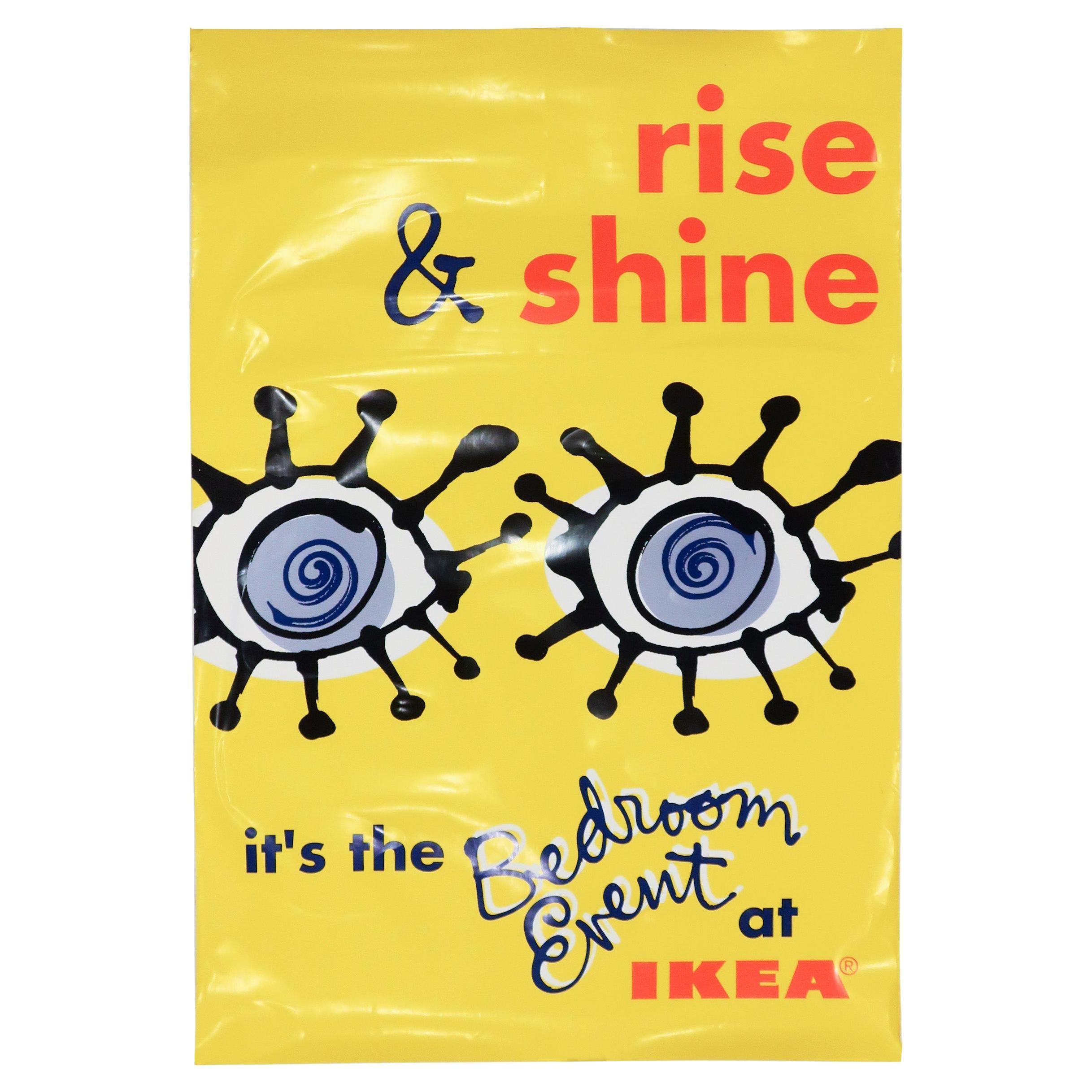 Vintage Graphic Rise & Shine Advertising Poster by Laurie Rosenwald for IKEA