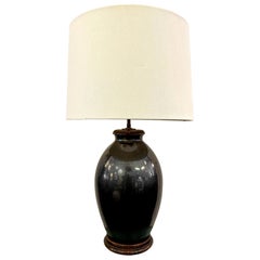 Vintage Graphite Ceramic Table Lamp