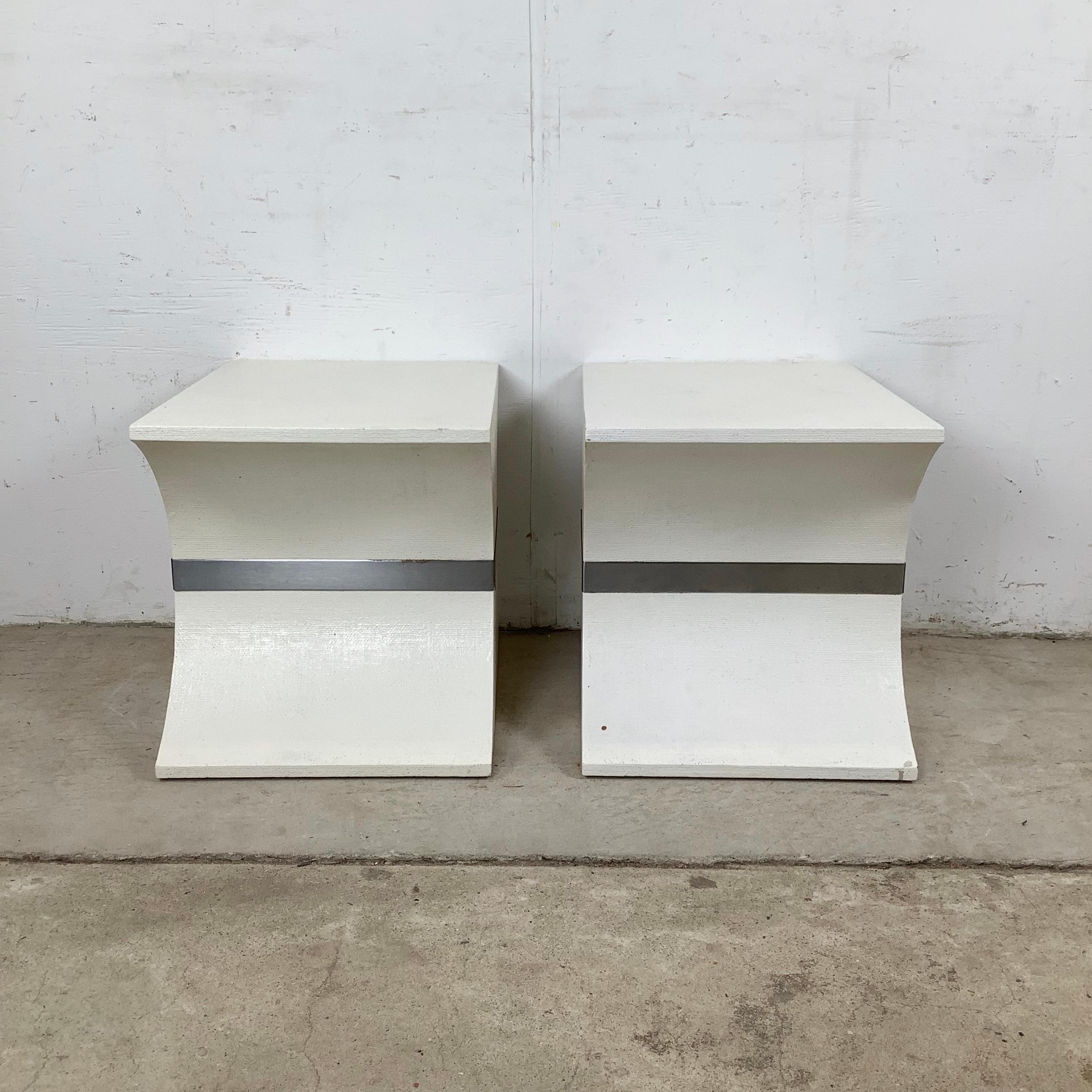 Sièges vintage en toile d'herbe à la manière de Karl Springer en vente 5