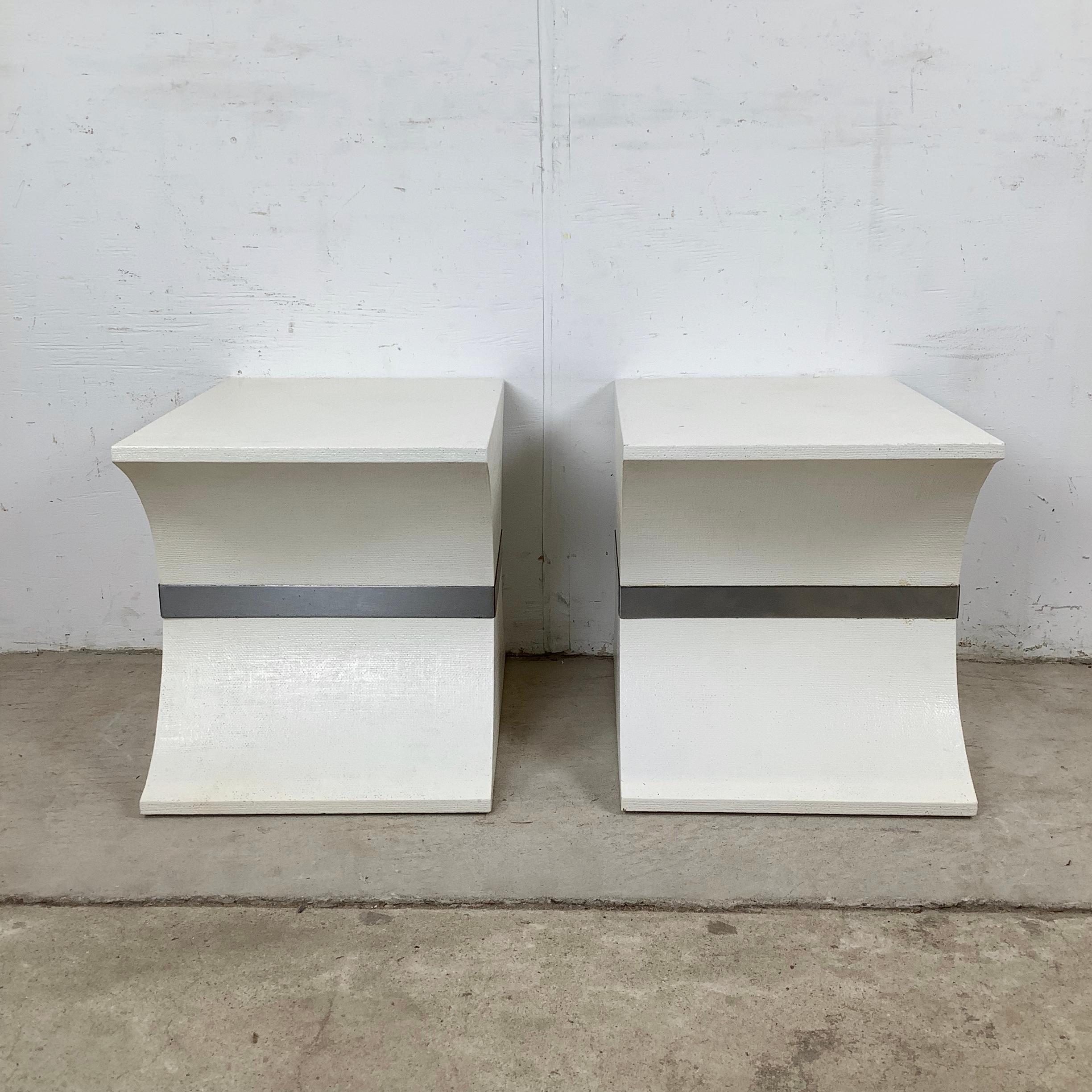 Sièges vintage en toile d'herbe à la manière de Karl Springer en vente 10