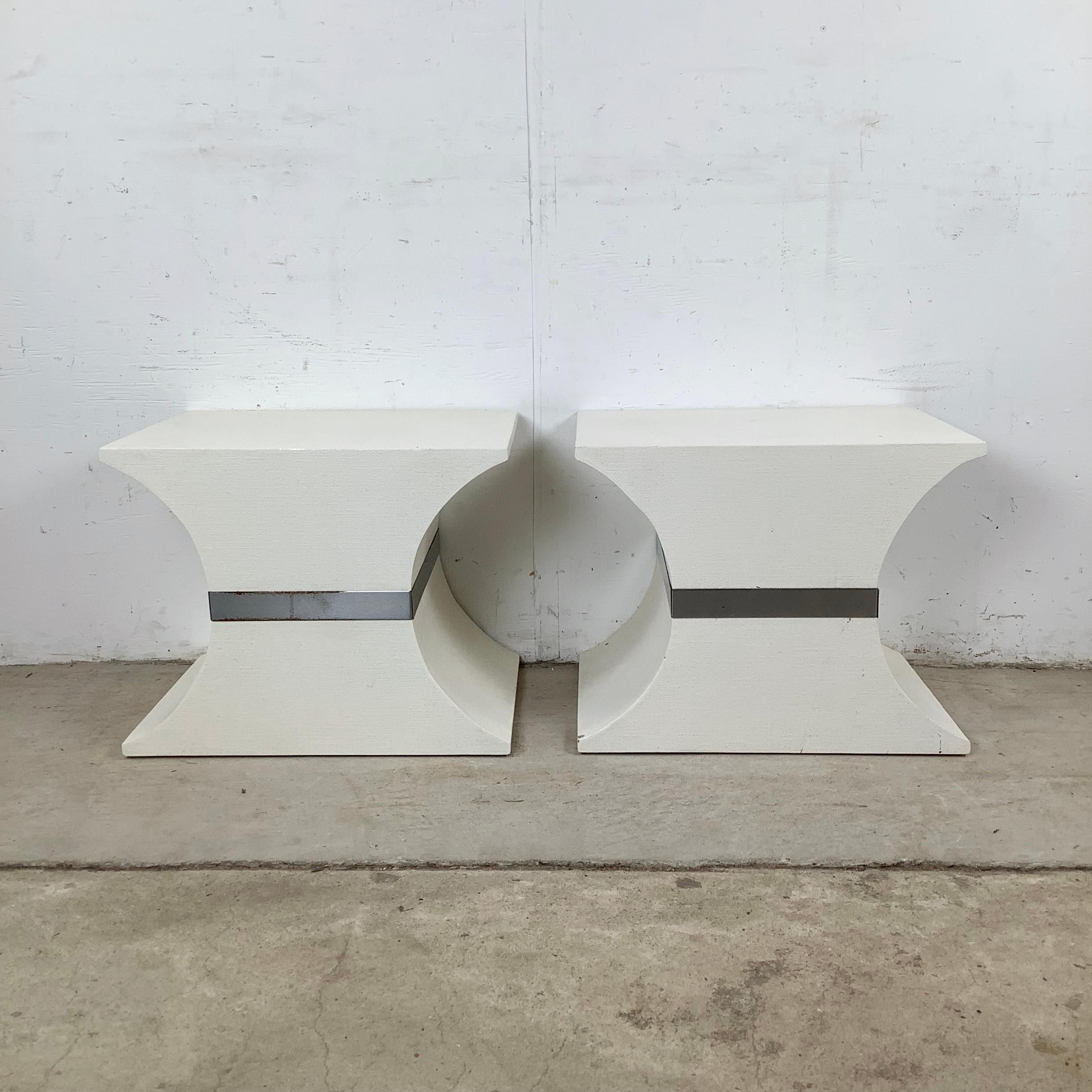 Sièges vintage en toile d'herbe à la manière de Karl Springer en vente 11