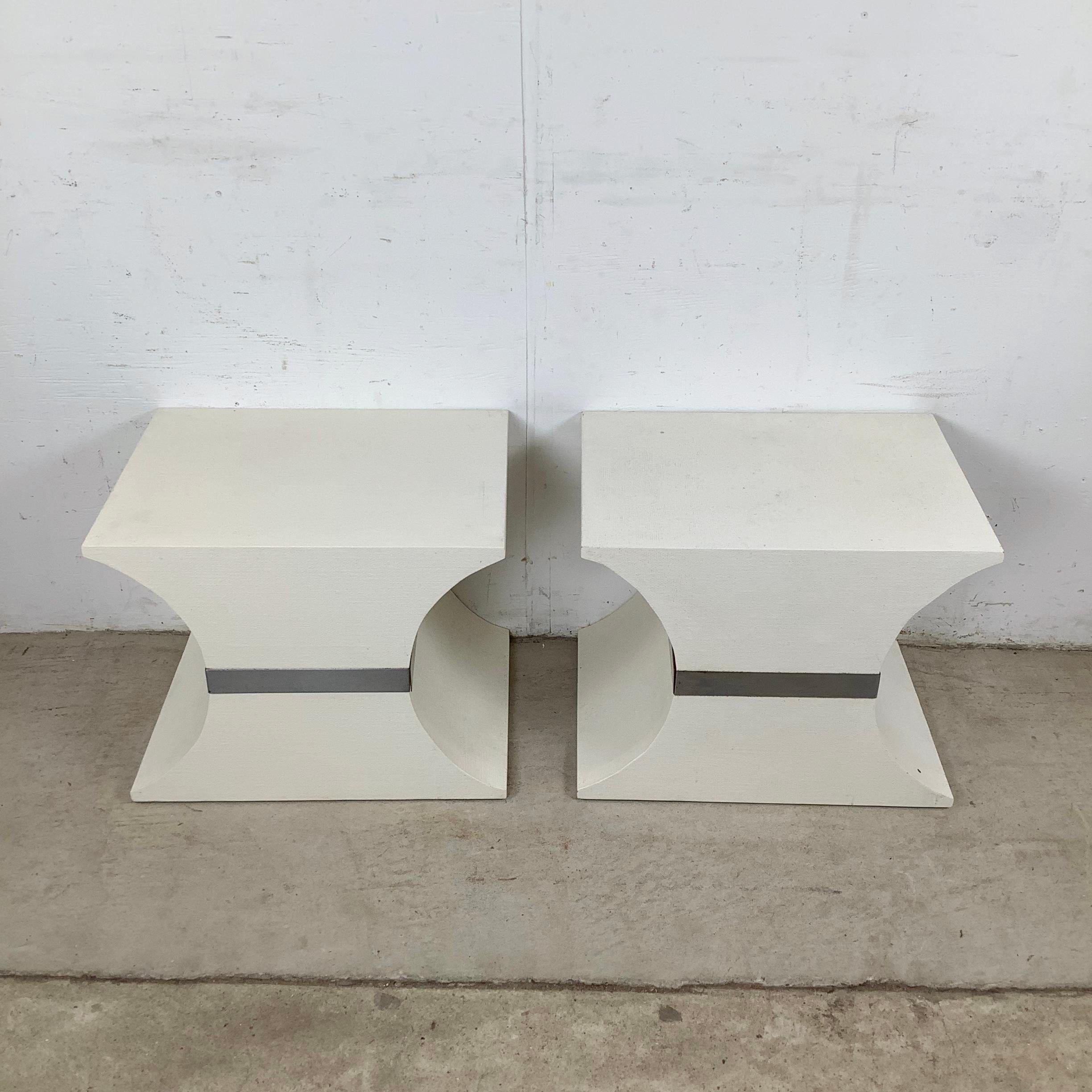 Sièges vintage en toile d'herbe à la manière de Karl Springer en vente 12