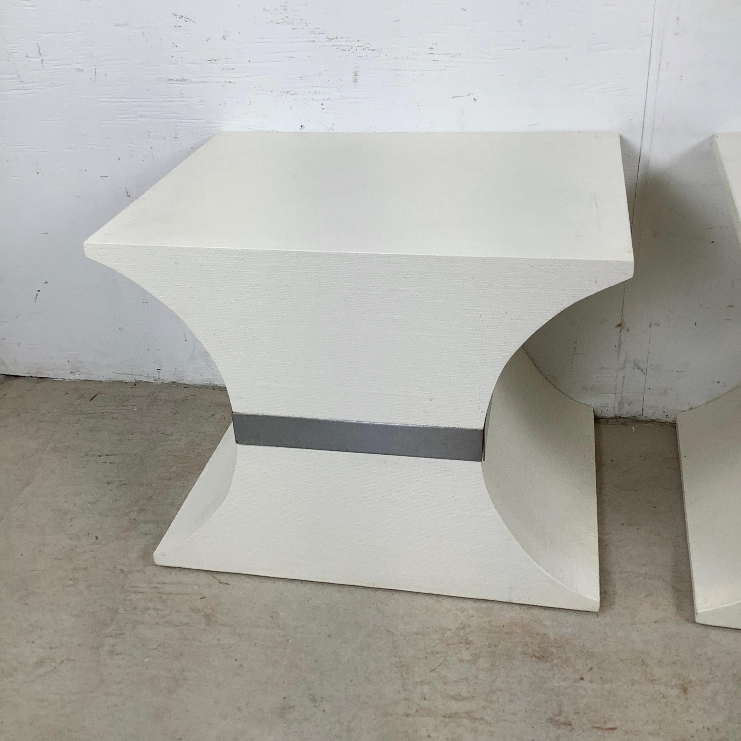 Mid-Century Modern Sièges vintage en toile d'herbe à la manière de Karl Springer en vente