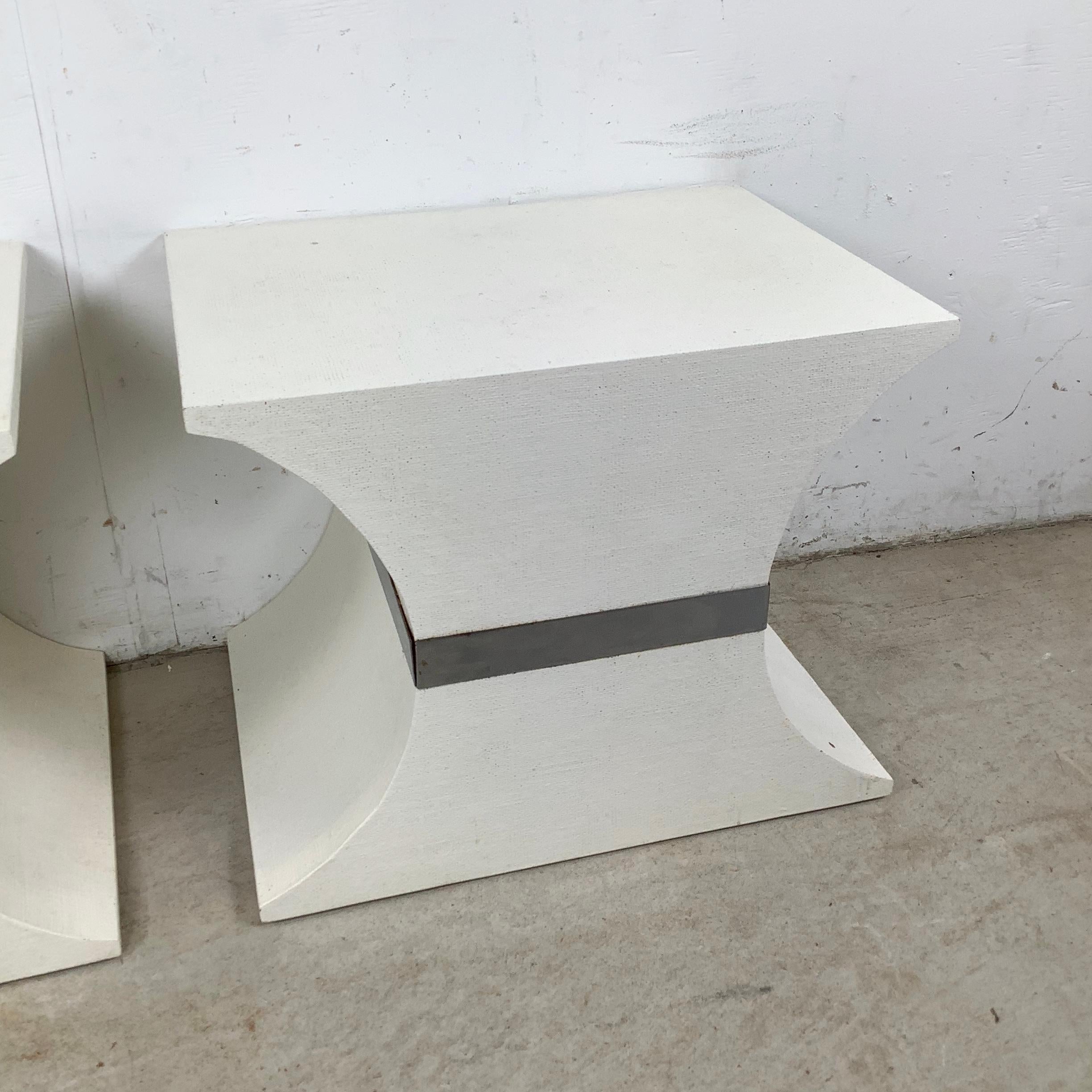 Autre Sièges vintage en toile d'herbe à la manière de Karl Springer en vente