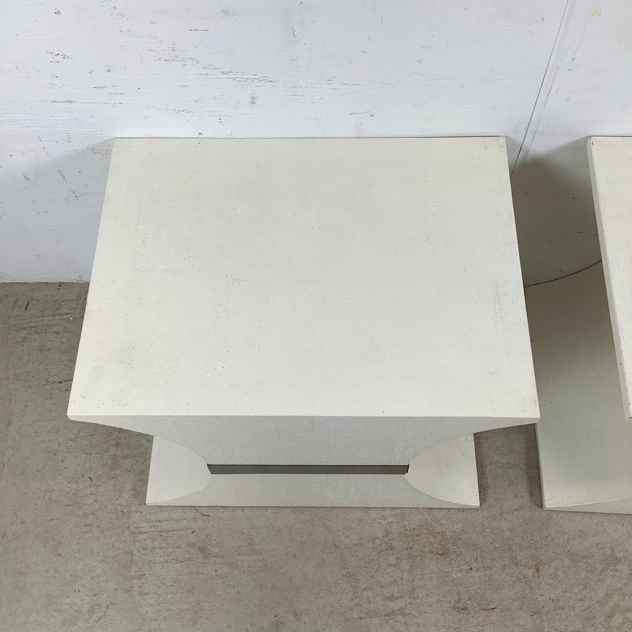 Sièges vintage en toile d'herbe à la manière de Karl Springer Bon état - En vente à Trenton, NJ