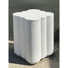 Vintage Grasscloth Side Table