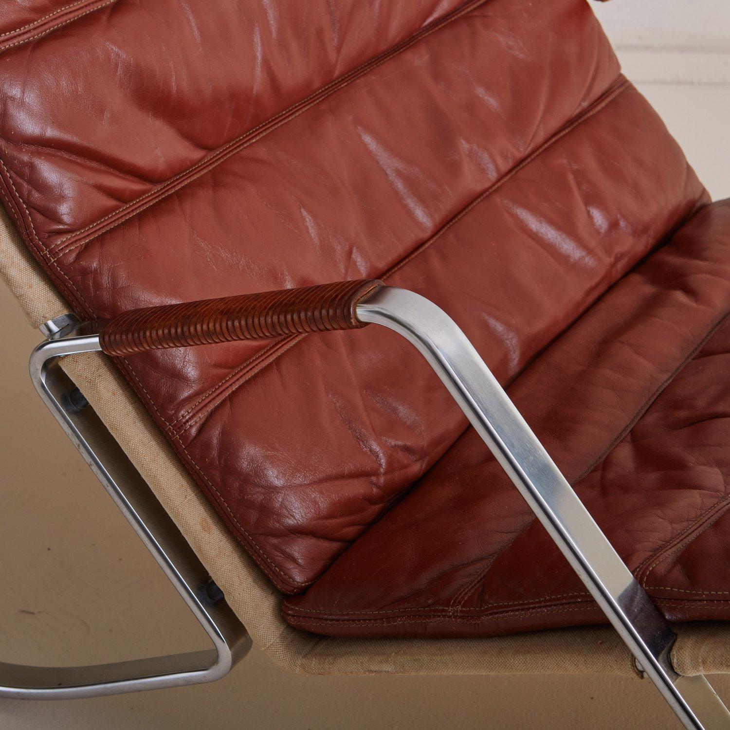 Ikonische + seltene 'Grasshopper' Chaise Lounge von Preben Fabricius + Jørgen Kastholm im Angebot 3