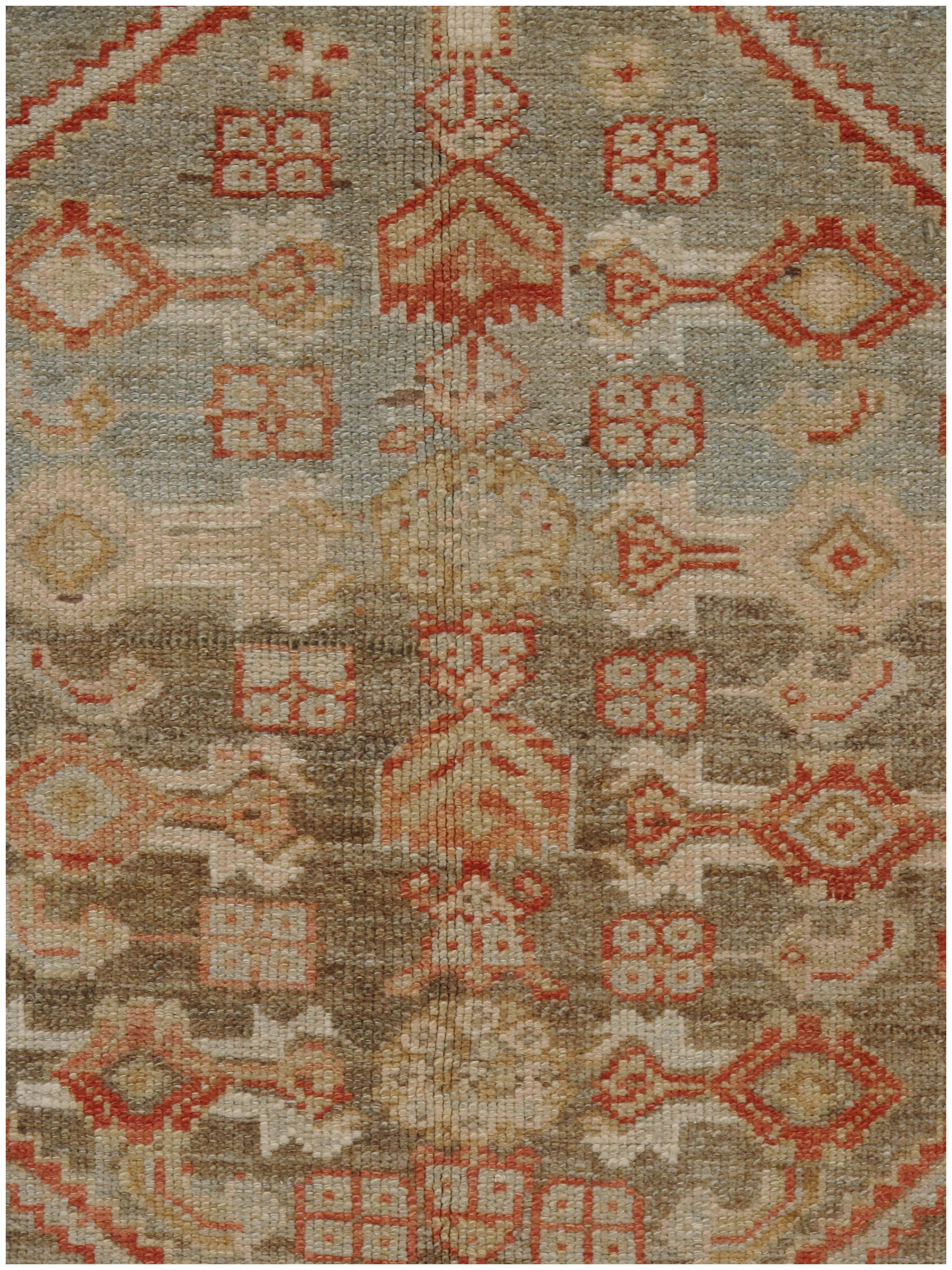 Vintage Gray Blue Persian Malayer Runner 3'7 x 16'. en vente 1