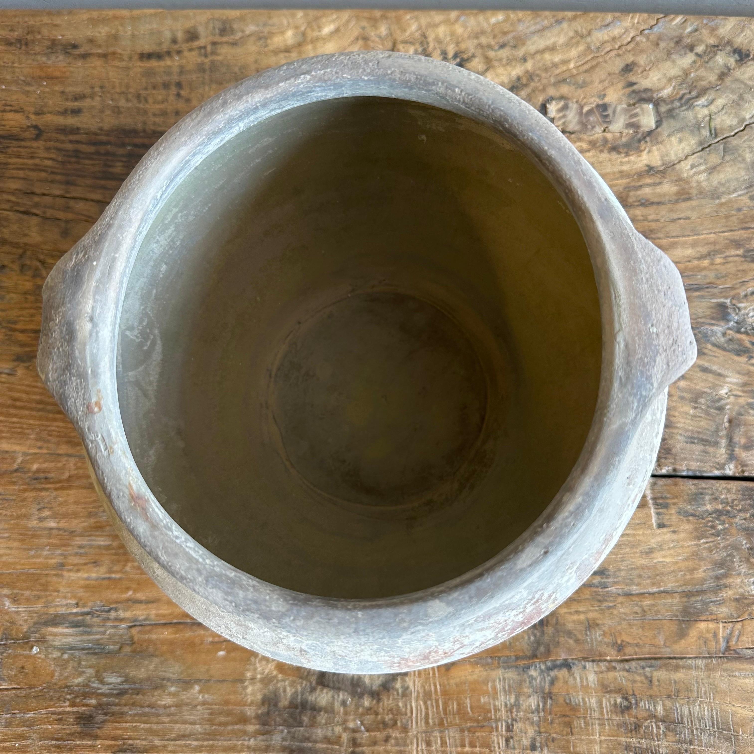 Vintage Gray Clay Weathered Pottery In Good Condition In Old Town Orange, CA