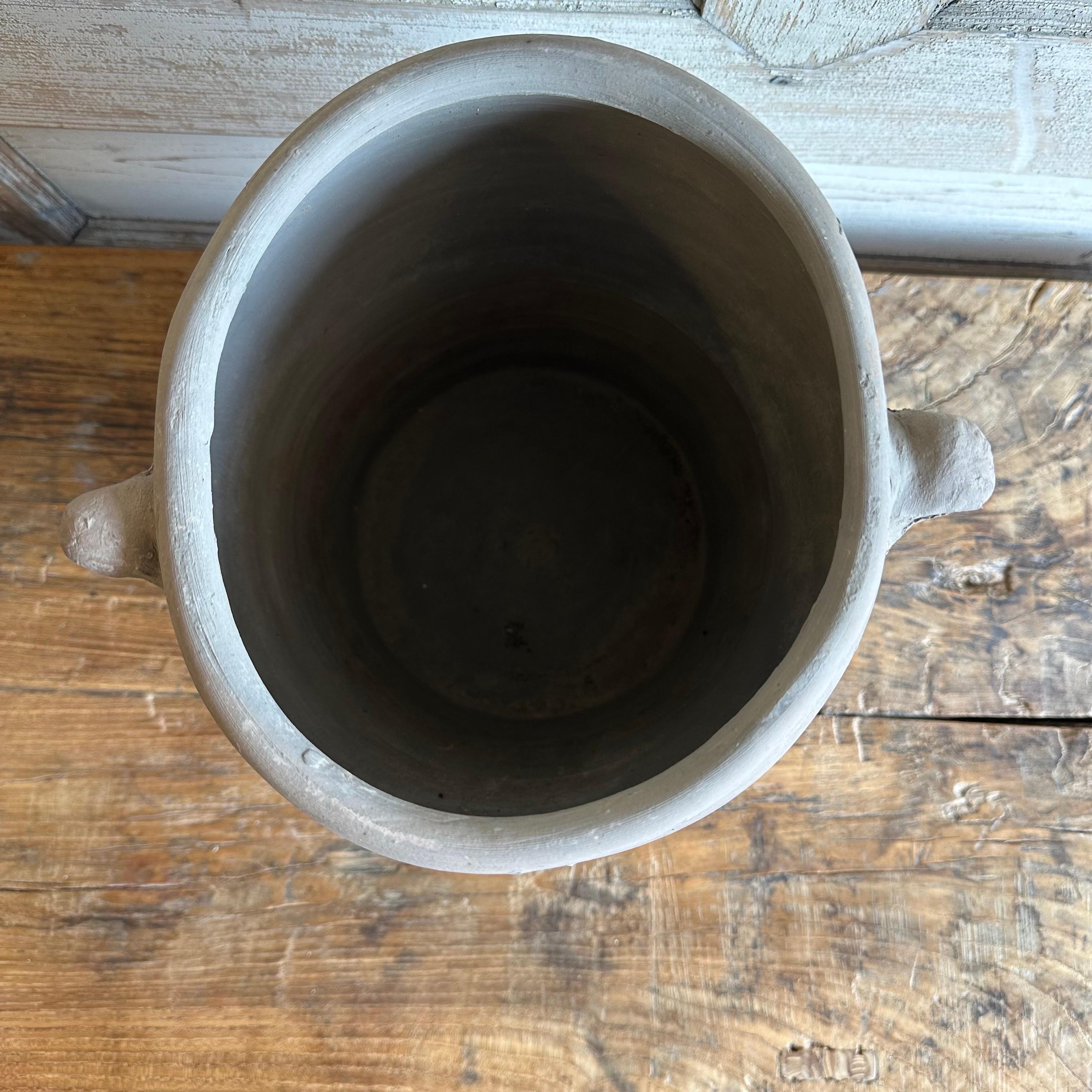Vintage Gray Clay Weathered Pottery In Good Condition In Old Town Orange, CA