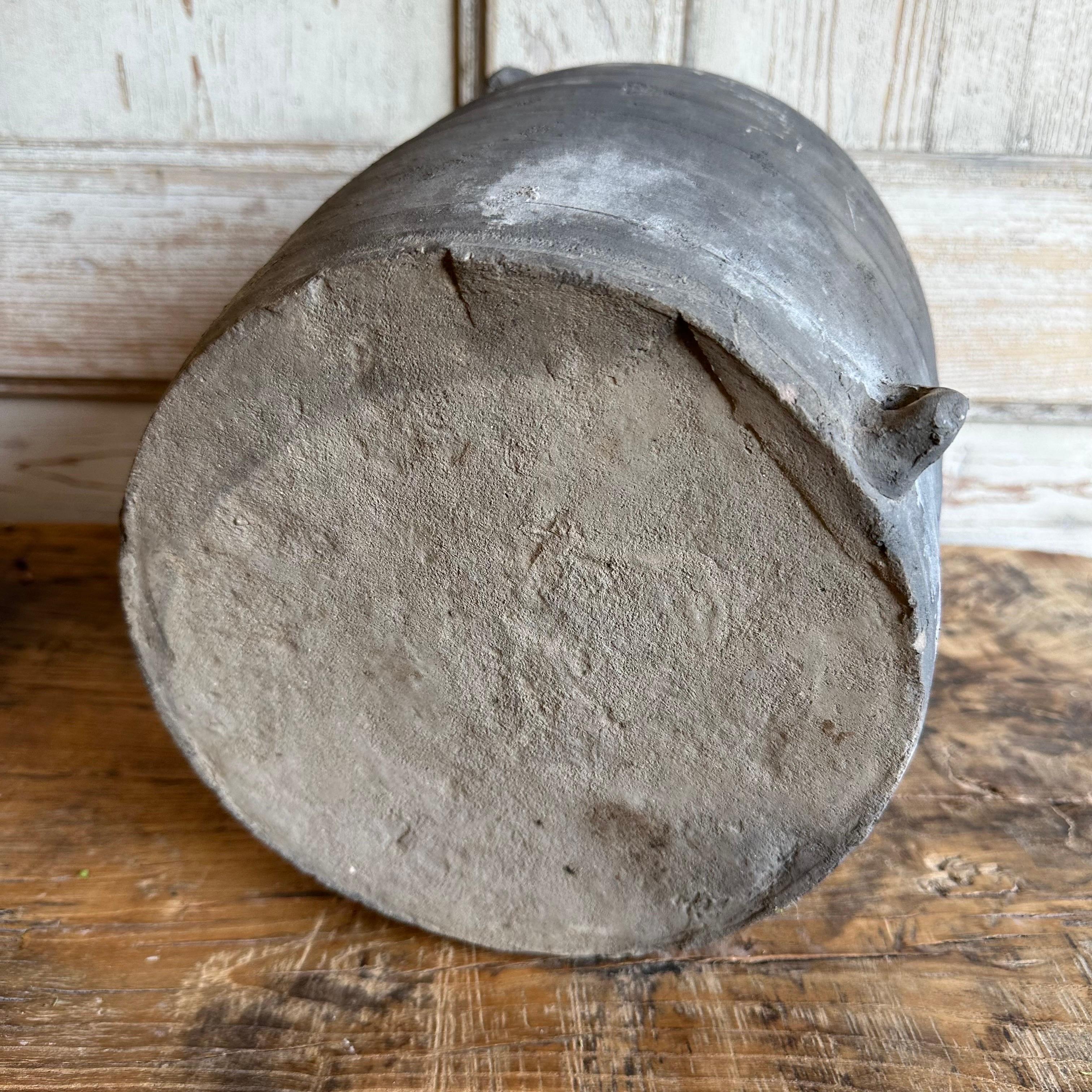 Vintage Gray Clay Weathered Pottery 1