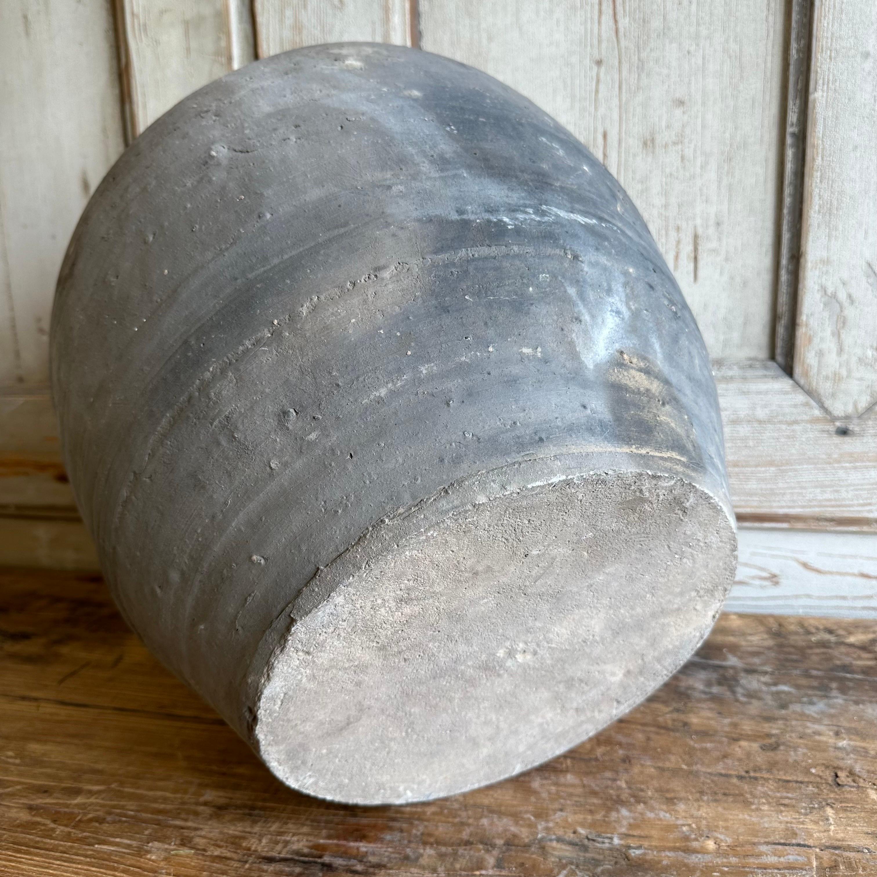 20th Century Vintage Gray Clay Weathered Pottery