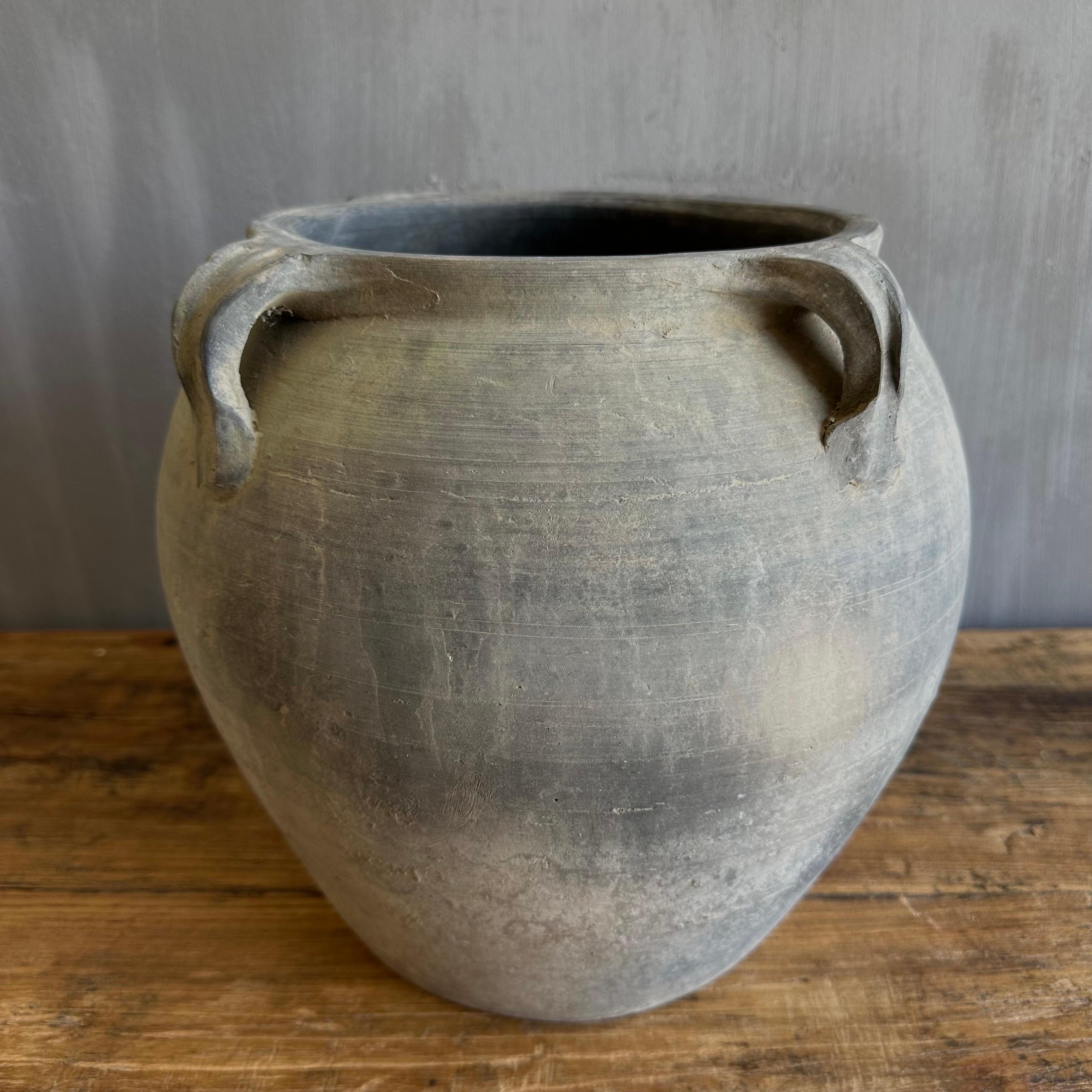 Vintage Gray Clay Weathered Pottery 1