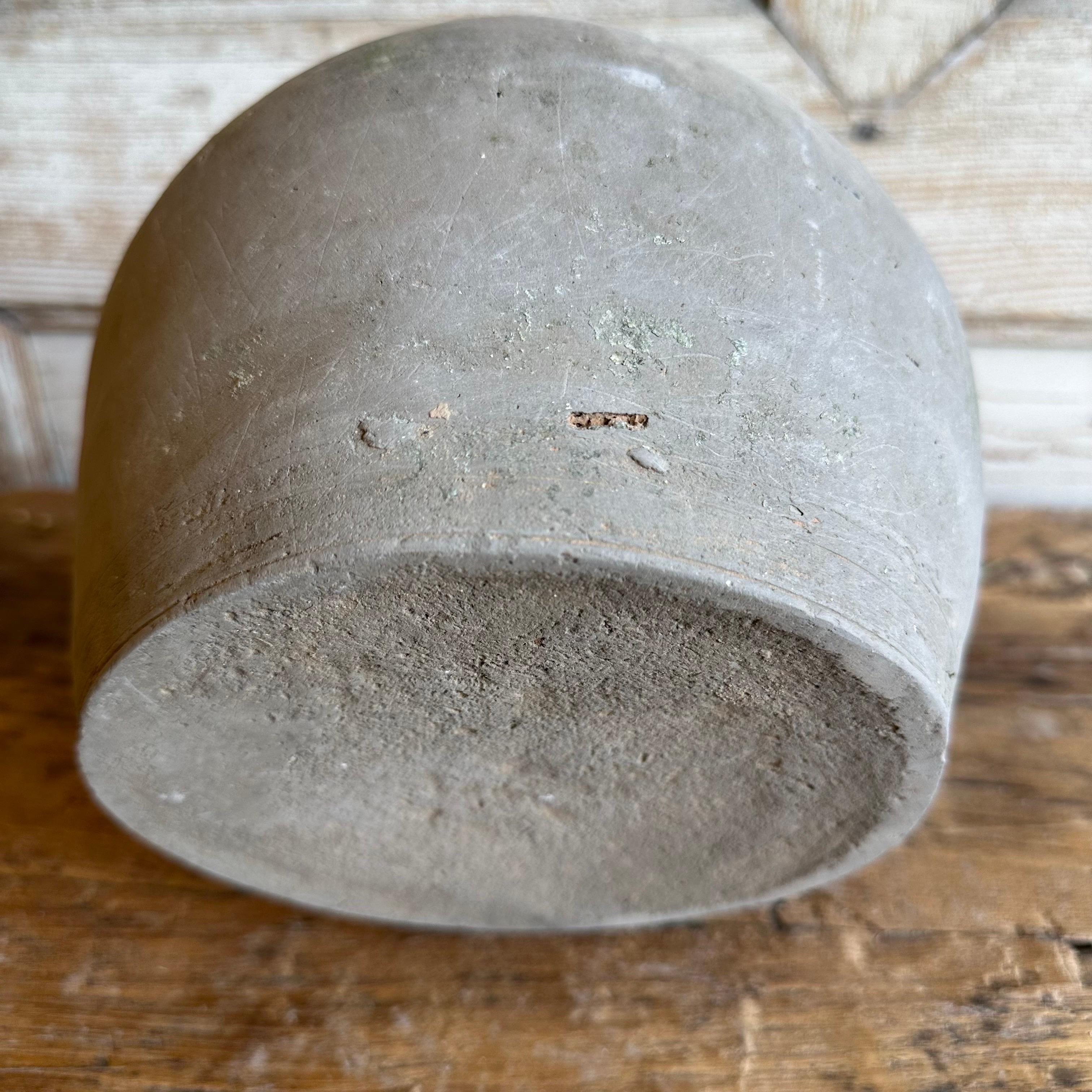 Vintage Gray Clay Weathered Pottery For Sale 3