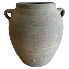 Vintage Gray Clay Weathered Pottery