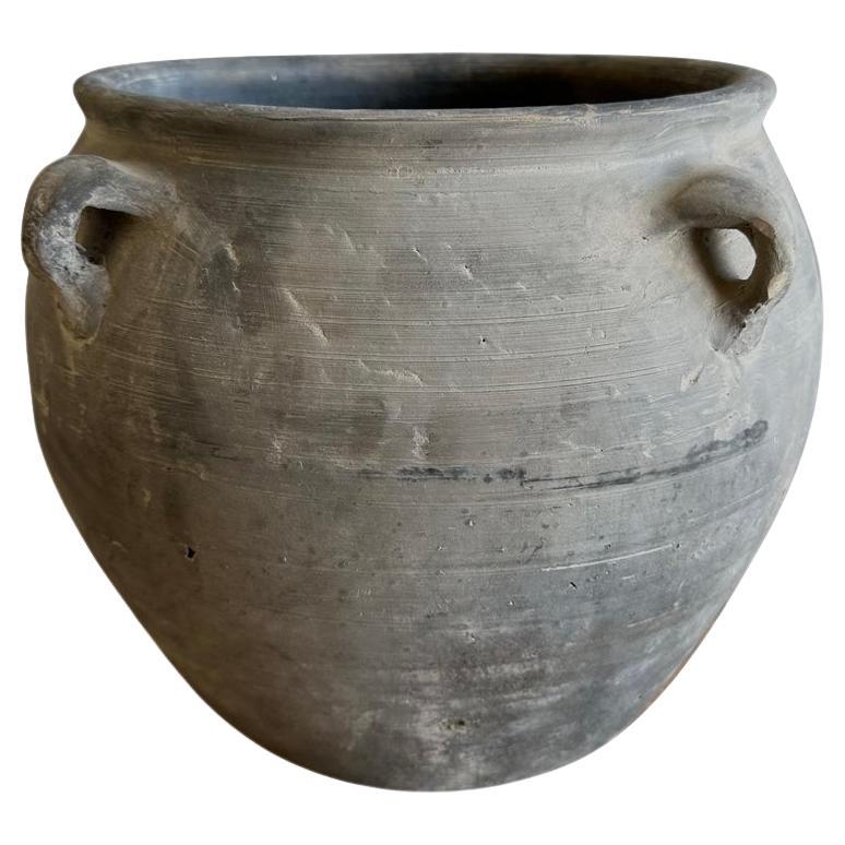 Vintage Gray Clay Weathered Pottery