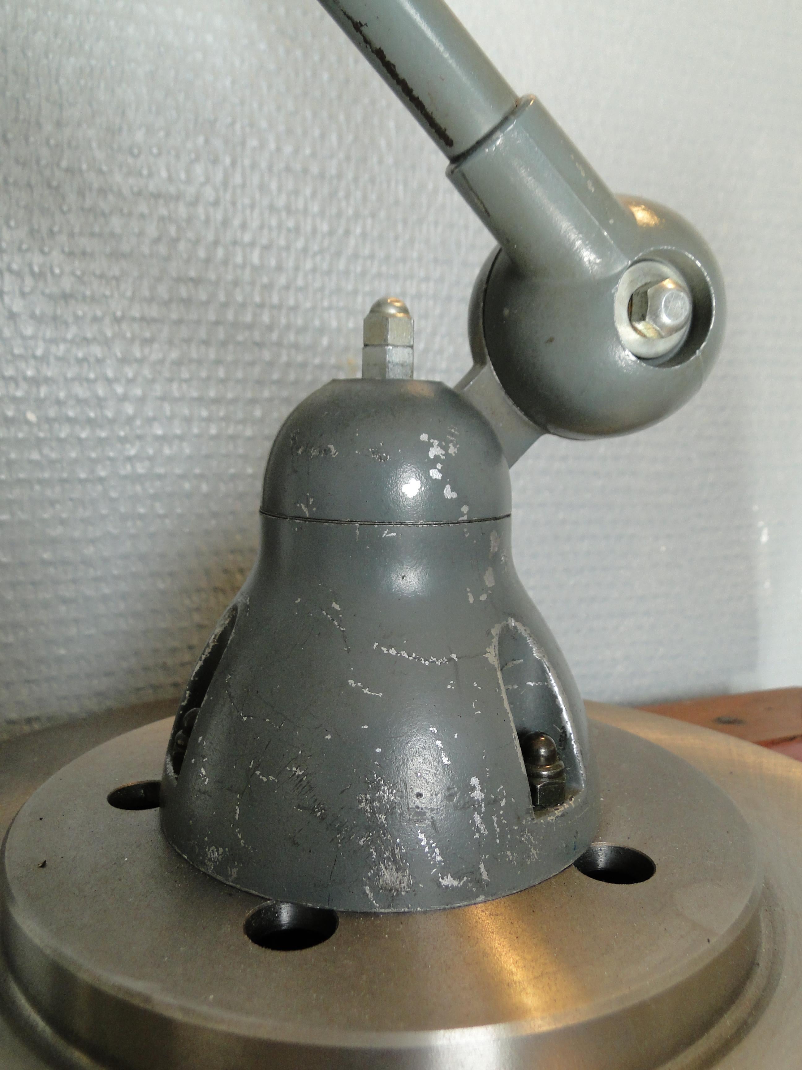 Français Jean-Louis Domecq Jielde lampe grise vintage à 2 bras, France en vente