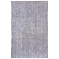 Vintage Gray Overdyed Carpet, Tone on Tone