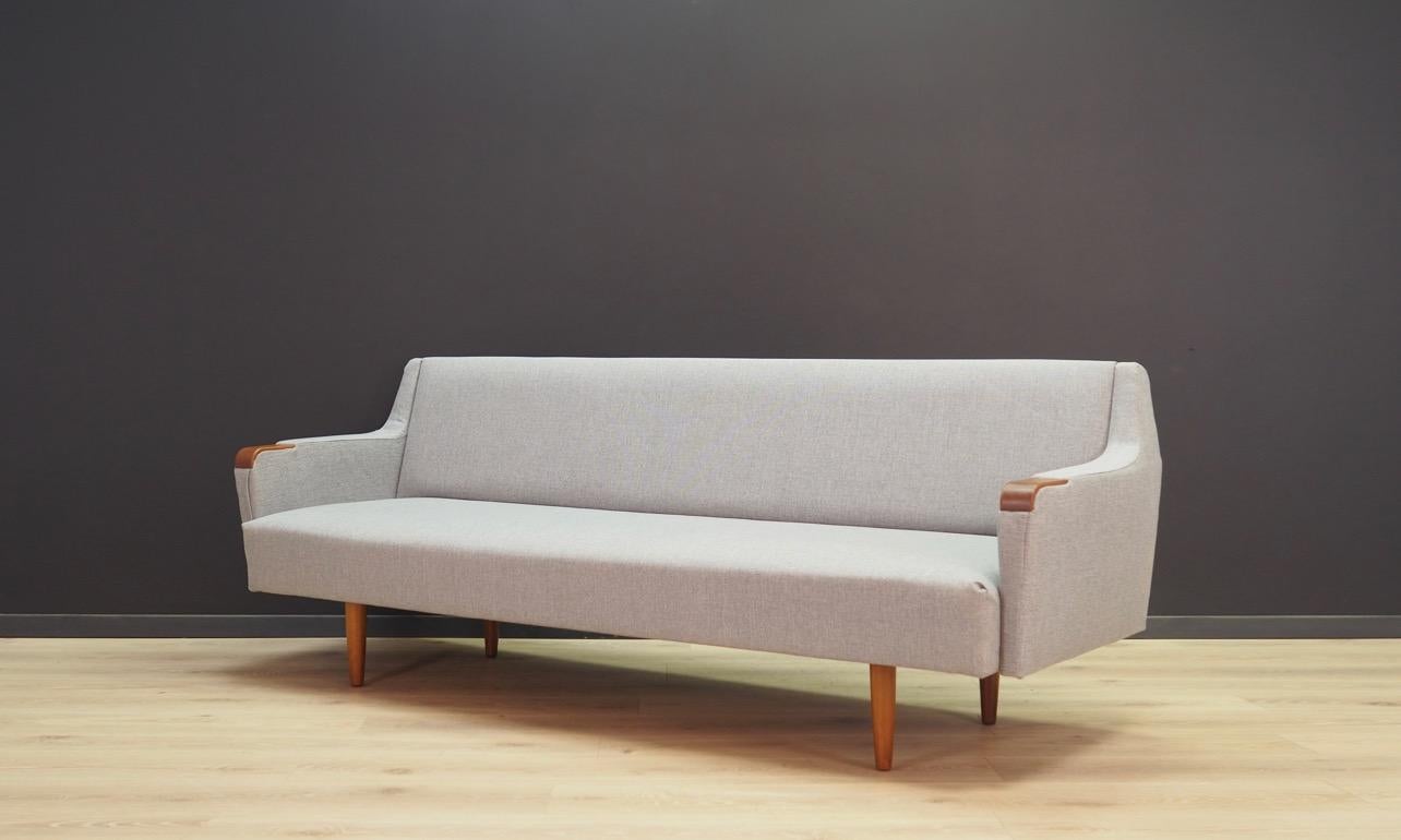 Mid-Century Modern Vintage Gray Sofa Danish Design 1960s Classic For Sale