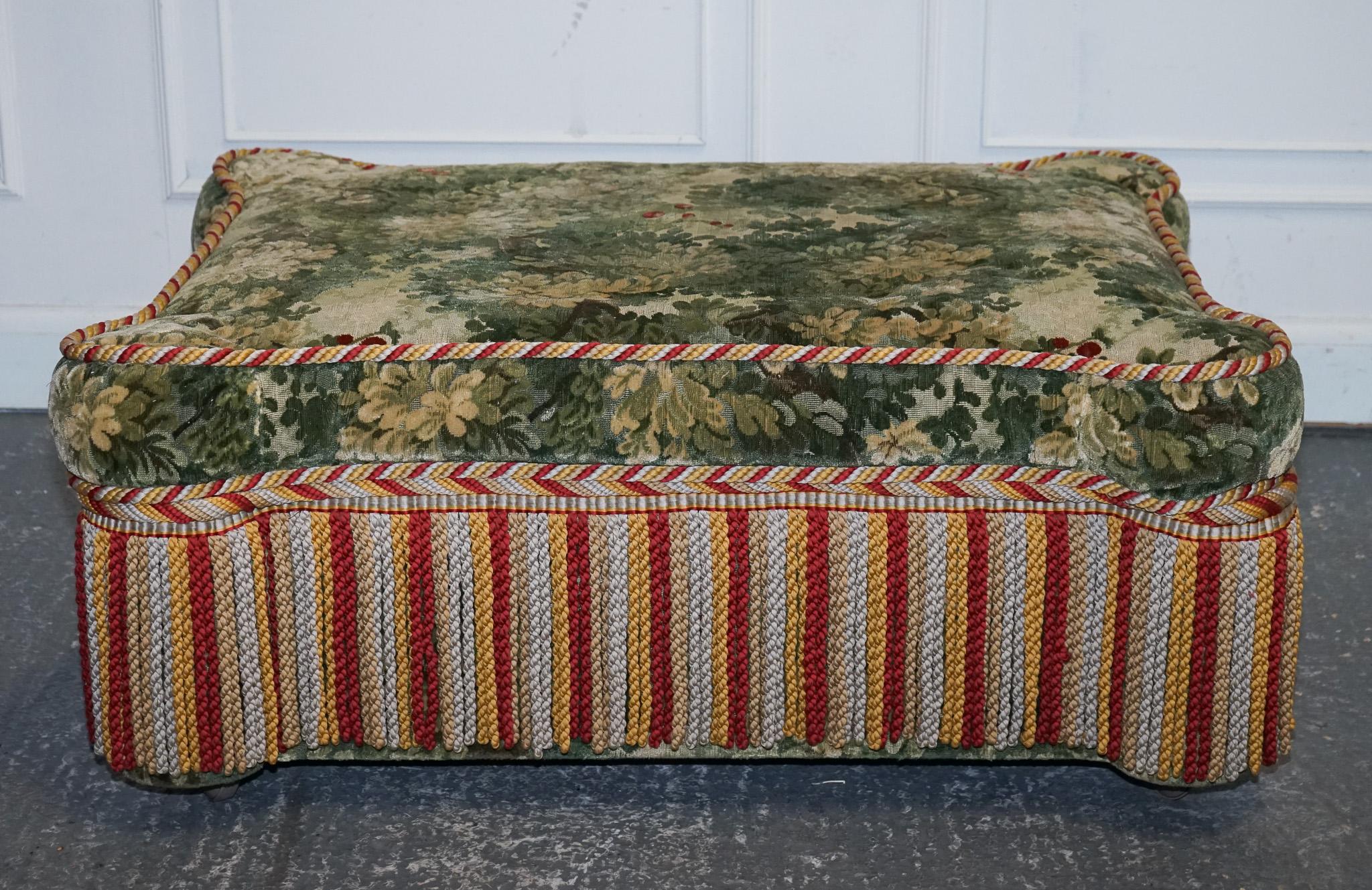 
Antiques of London



We are delighted to offer for sale this Exceptional Vintage Great Hardwicke Tapestry Fabric Ottoman.

 Custom-made by Dudgeon in London, it is a true statement of bespoke luxury. Featuring a rich and intricate Great Hardwicke