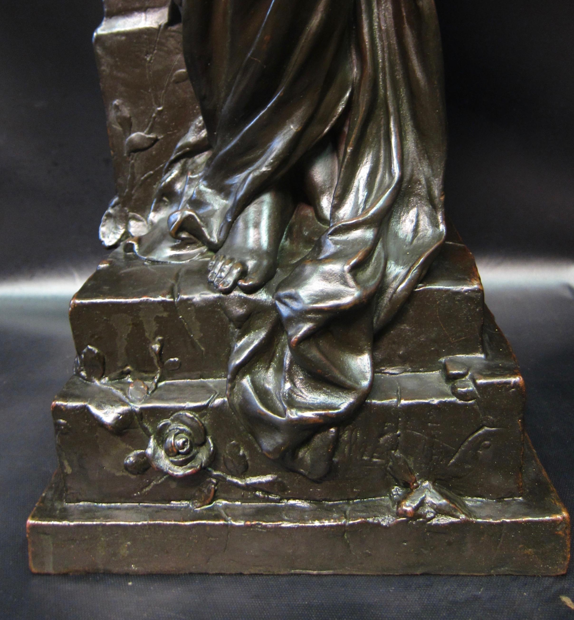 Grecianische Kupfer-Skulptur über Gesso über Gesso im Angebot 3