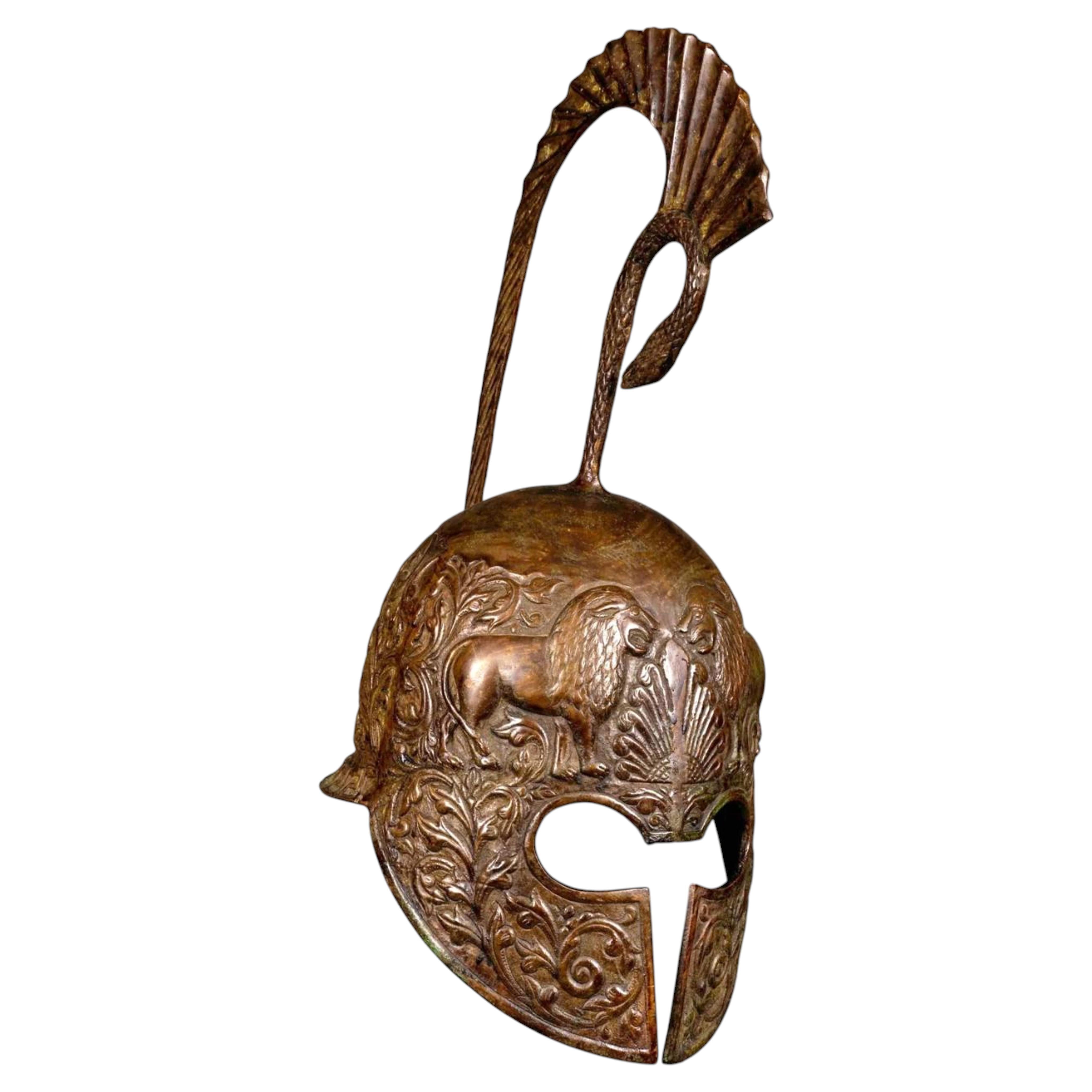 Vintage Greco-Roman Helmet in Bronze began 20th Century