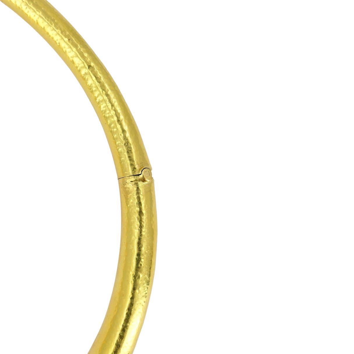 Collar Mecánico Vintage Griego de Oro Martillado de 18k en venta 2