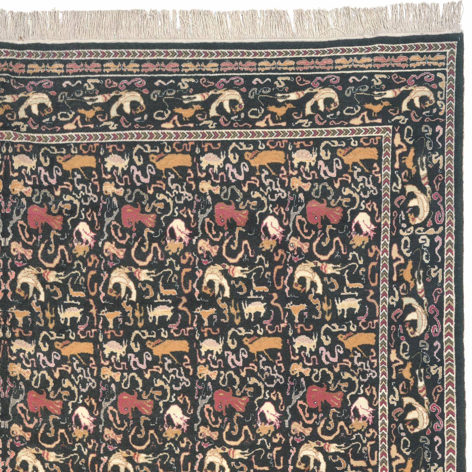 Hand-Knotted Vintage Greek Carpet For Sale