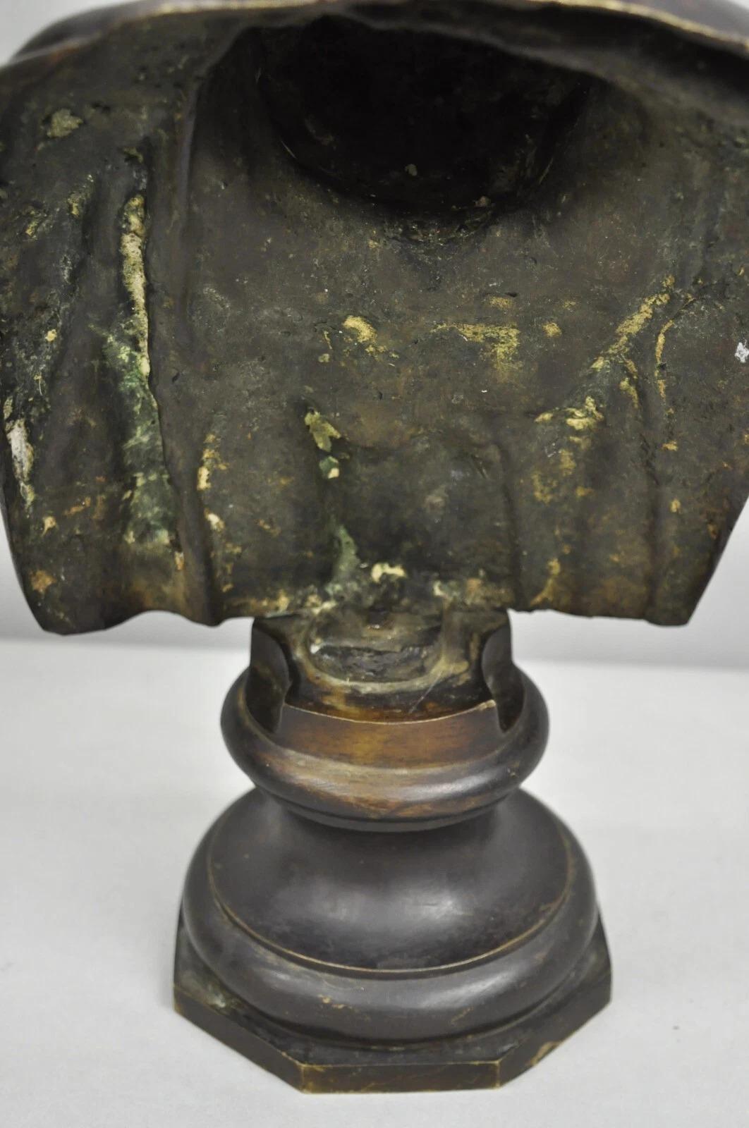 Scultura di Homer in bronzo fuso patinato d'epoca in stile greco-classico in vendita 1